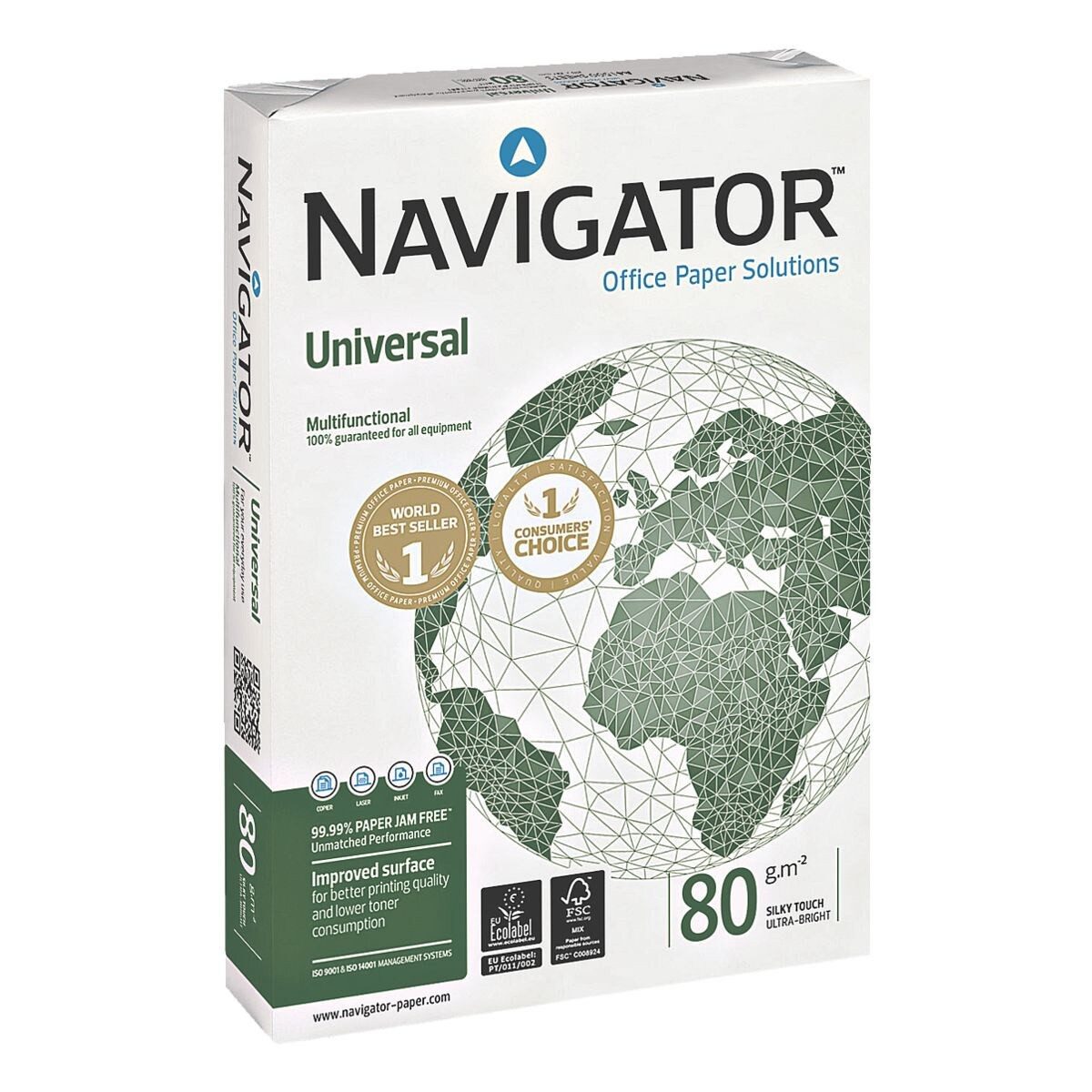 NAVIGATOR Druckerpapier Universal, Format DIN A4, 80 g/m², 169 CIE, 500 Blatt