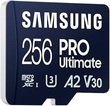 Samsung PRO Ultimate microSD 256GB Speicherkarte (256 GB, Video Speed Class 30 (V30)/UHS Speed Class 3 (U3), 200 MB/s Lesegeschwindigkeit)