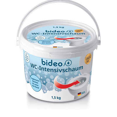 bideo WC-Intensivschaum 1,5 kg, Kraftschaum bis unter den Rand, WC-Reiniger (Löst zuverlässig Kalkablagerungen und Urinstein)