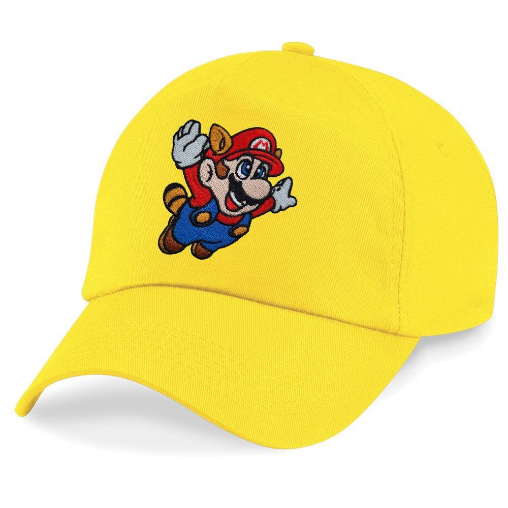 Blondie & Brownie Baseball Cap Kinder Mario Fligh Stick Patch Luigi Peach Super Nintendo Gelb