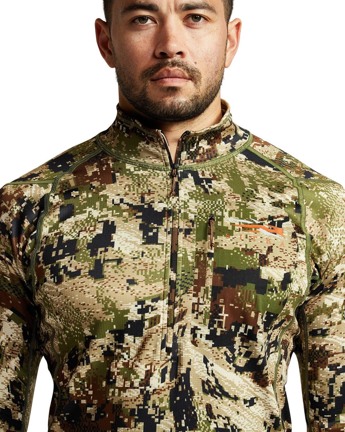 Sitka Gear Funktionsshirt Langarmshirt Half-Zip Core Optifade Subalpine