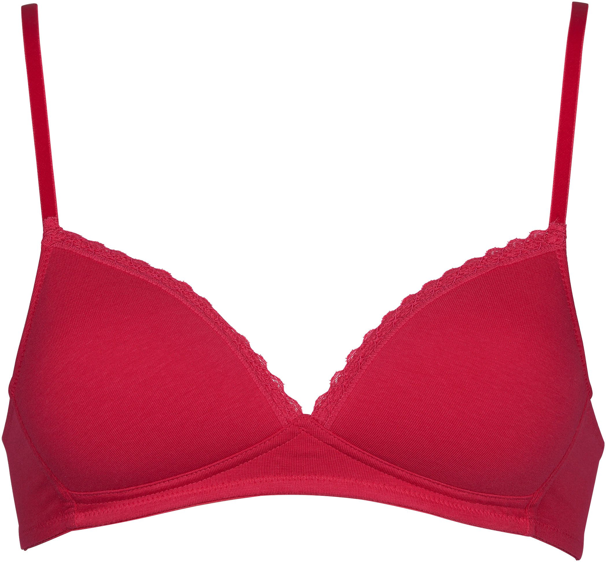 My Basic Soft-BH padded cotton bra (2er-Pack) mit Spitze, wattiert, ohne Bügel, basic, Baumwollmix