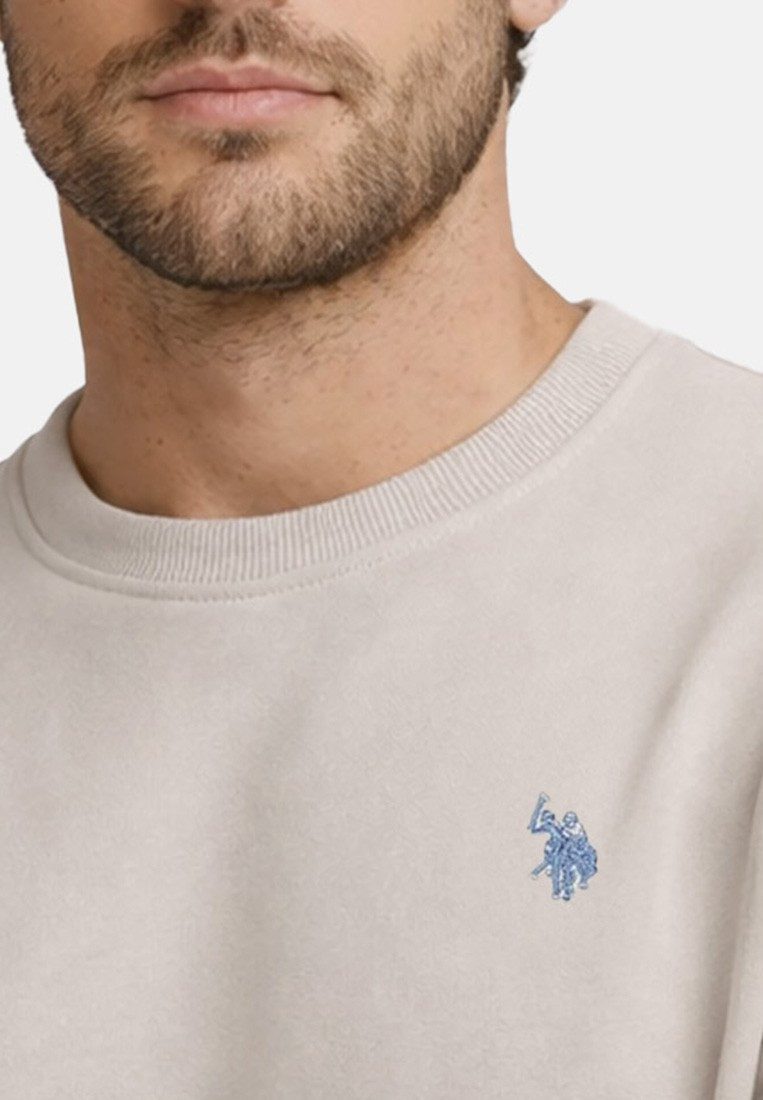 U.S. Polo Assn. Sweatshirt USRexx Herren Pullover mit Rundhalsausschnitt aus Baumwolle Klassisches Sweatshirt mit Rippbündchen und Logostickerei – Bild 5 von 5