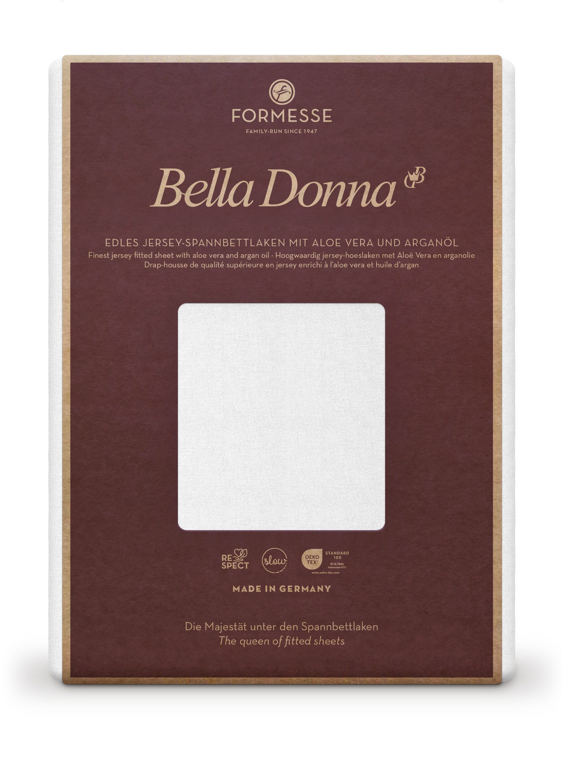 Formesse Spannbettlaken Bella Donna Jersey La Piccola für Topper bis 10 cm -Boxspringbetten, Gummizug: rundumlaufender starker Gummizug, für Topper bis 10 cm - ideal für Ihr Boxspringbett