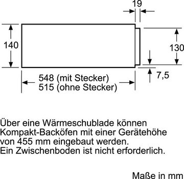 SIEMENS Einbau-Wärmeschublade iQ700 BI630CNS1