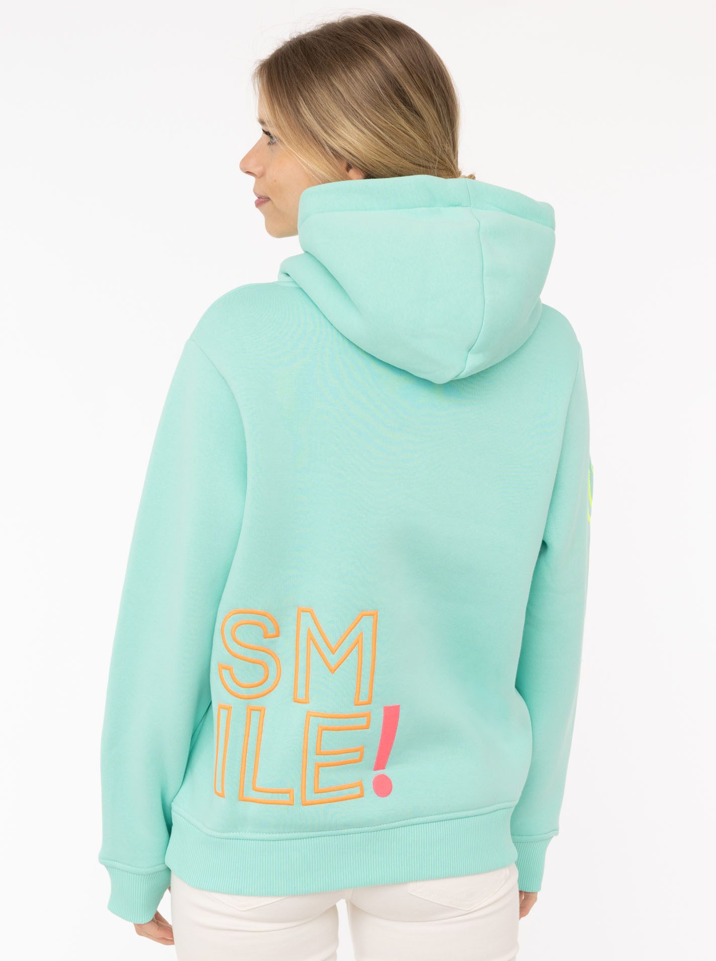 Zwillingsherz Hoodie "Alissa 2.0" mit SMILE Stickerei vorne und hinten