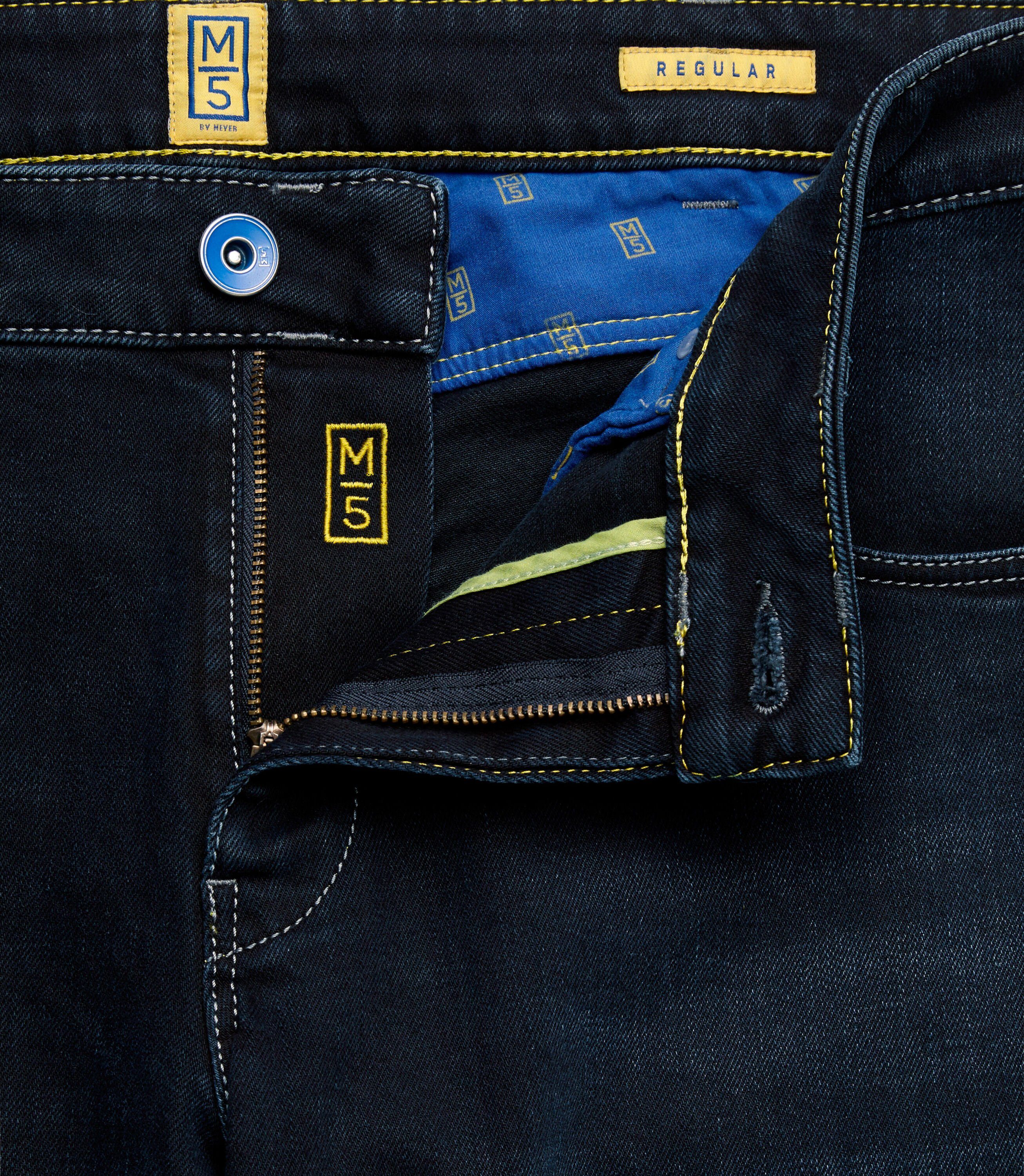 MEYER Regular-fit-Jeans dunkelblau Style Pocket Fit Regular 6209 Five M5 Jeans im