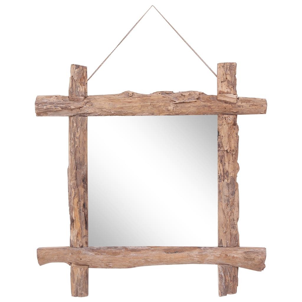vidaXL Spiegel Holzspiegel Natur 70x70 cm Recyceltes holz (1-St)