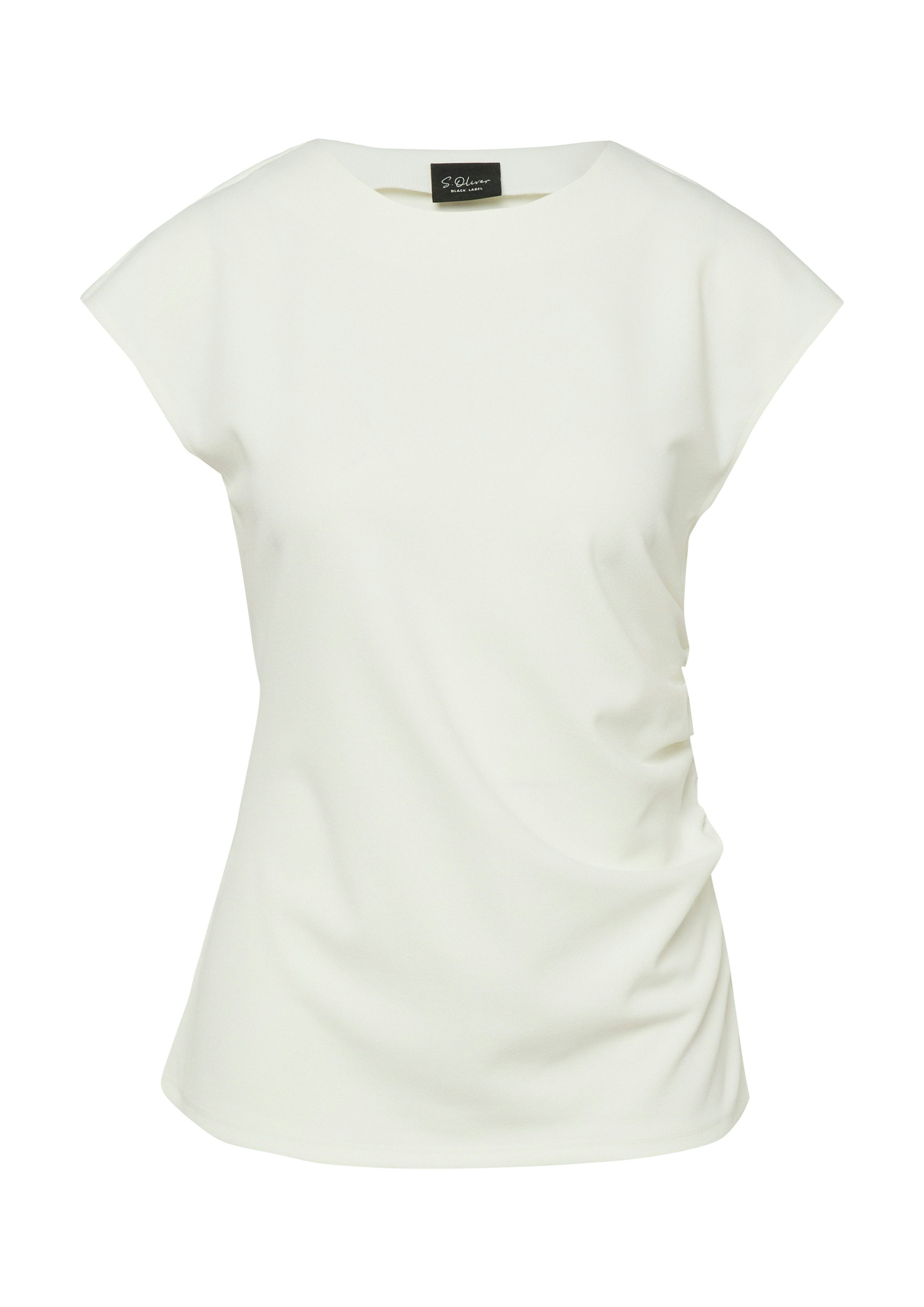 s.Oliver BLACK LABEL T-Shirt mit Raffung – Bild 4 von 4