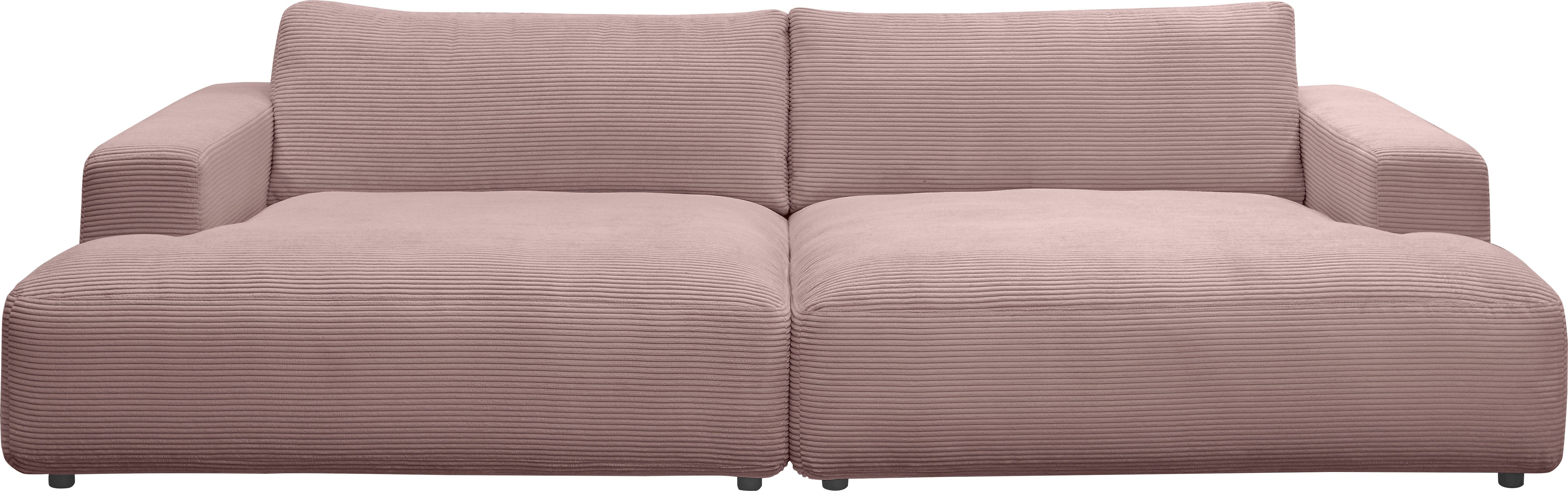 GALLERY M branded by Musterring Loungesofa Lucia, Cord-Bezug, Breite 292 cm rosa