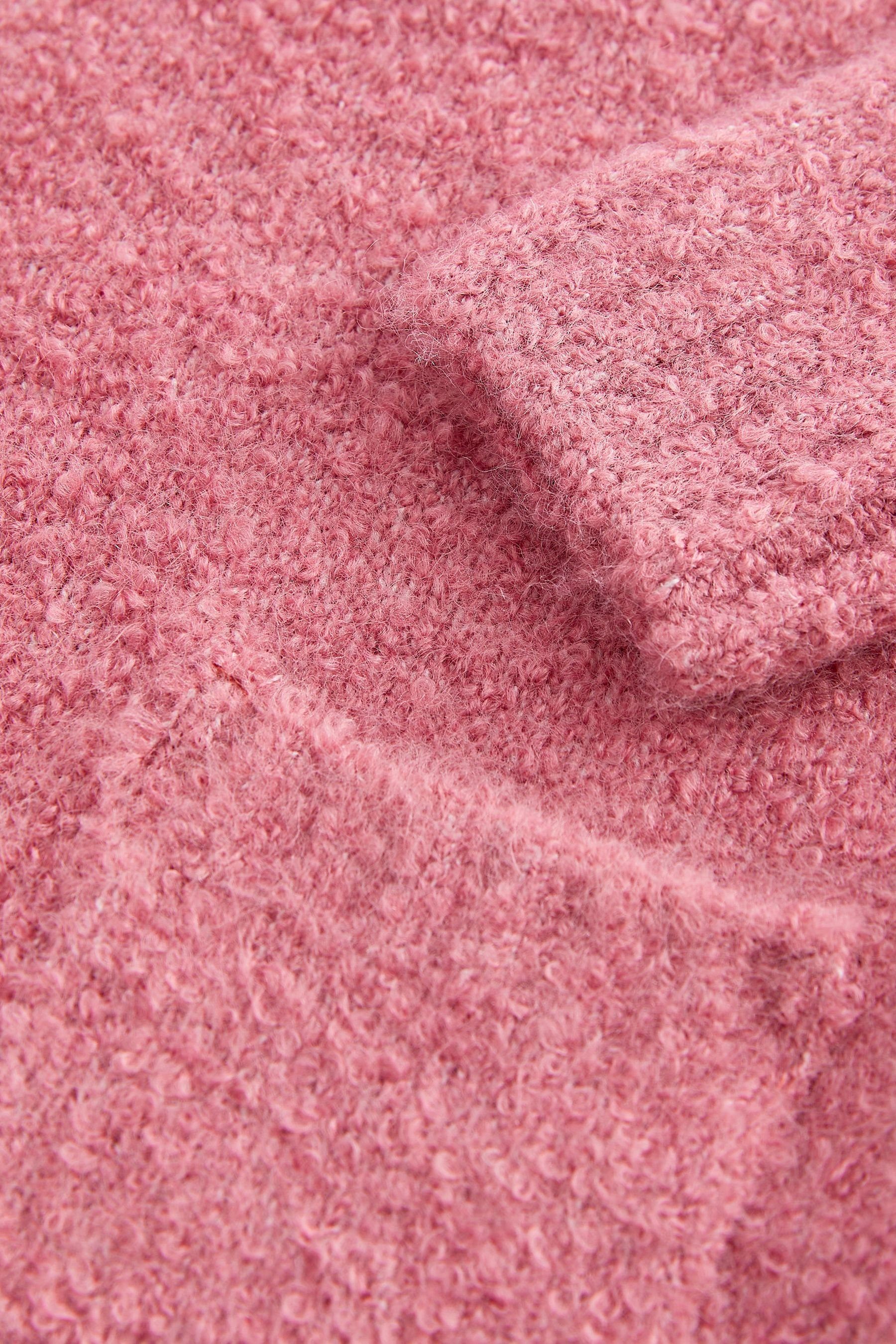 Bouclé-Pulloverkleid Strickkleid (1-tlg) Pink Next