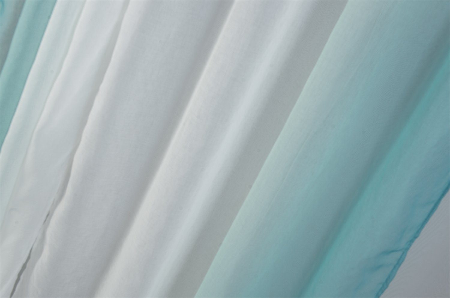 Gardine, HOMEIDEAS, Ösen Farbverlauf Vorhänge Hellblau halbtransparent, (2 St), mit