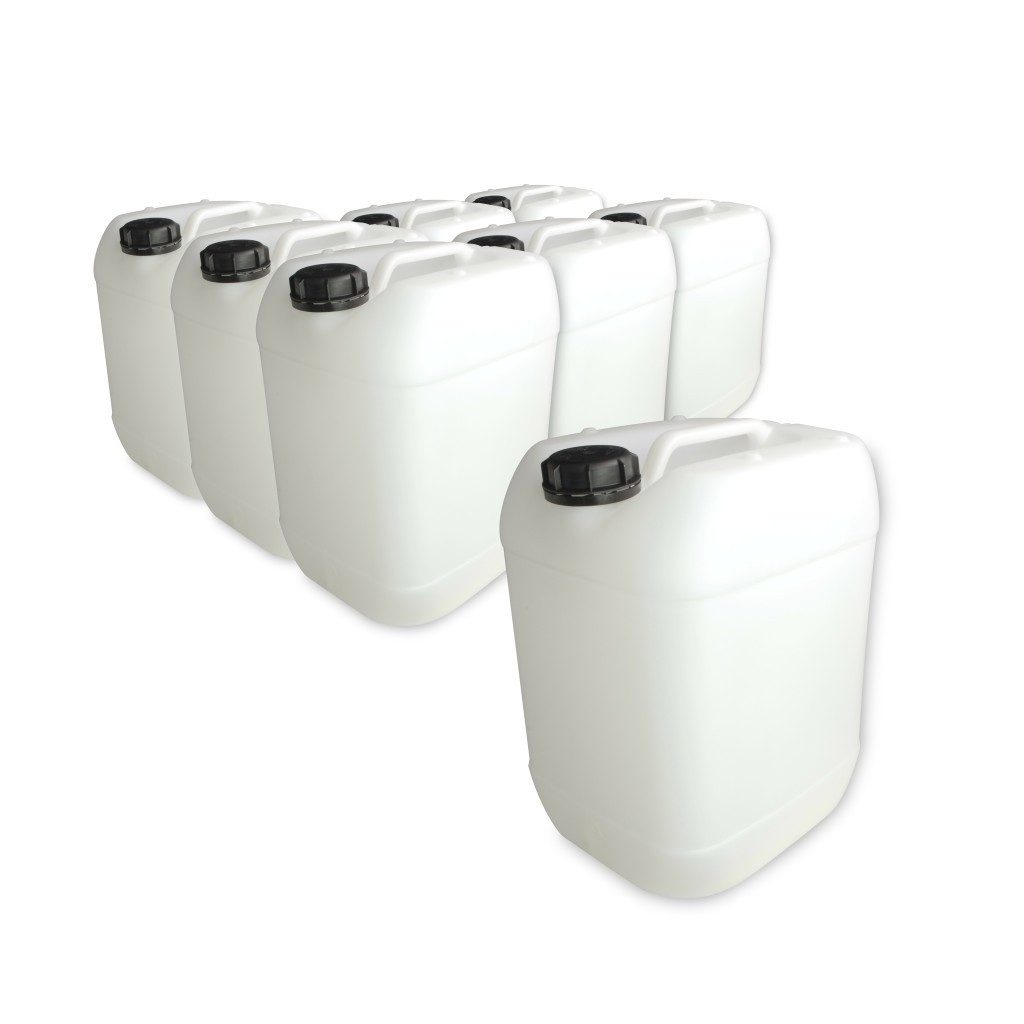 Trevendo Kanister 8 Stück Leerkanister aus HD-PE, DIN 61, natur (20 Liter), lebensmittelecht
