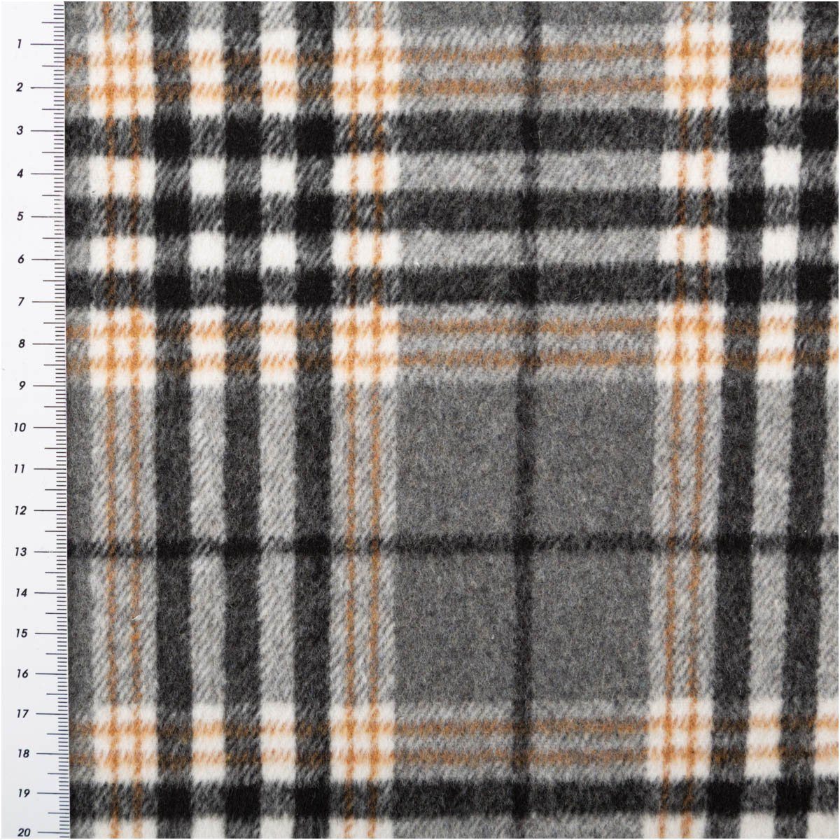 SCHÖNER LEBEN. Stoff Mantelstoff Meterware Jacquard gebürstet Karos grau 145cm, pflegeleicht