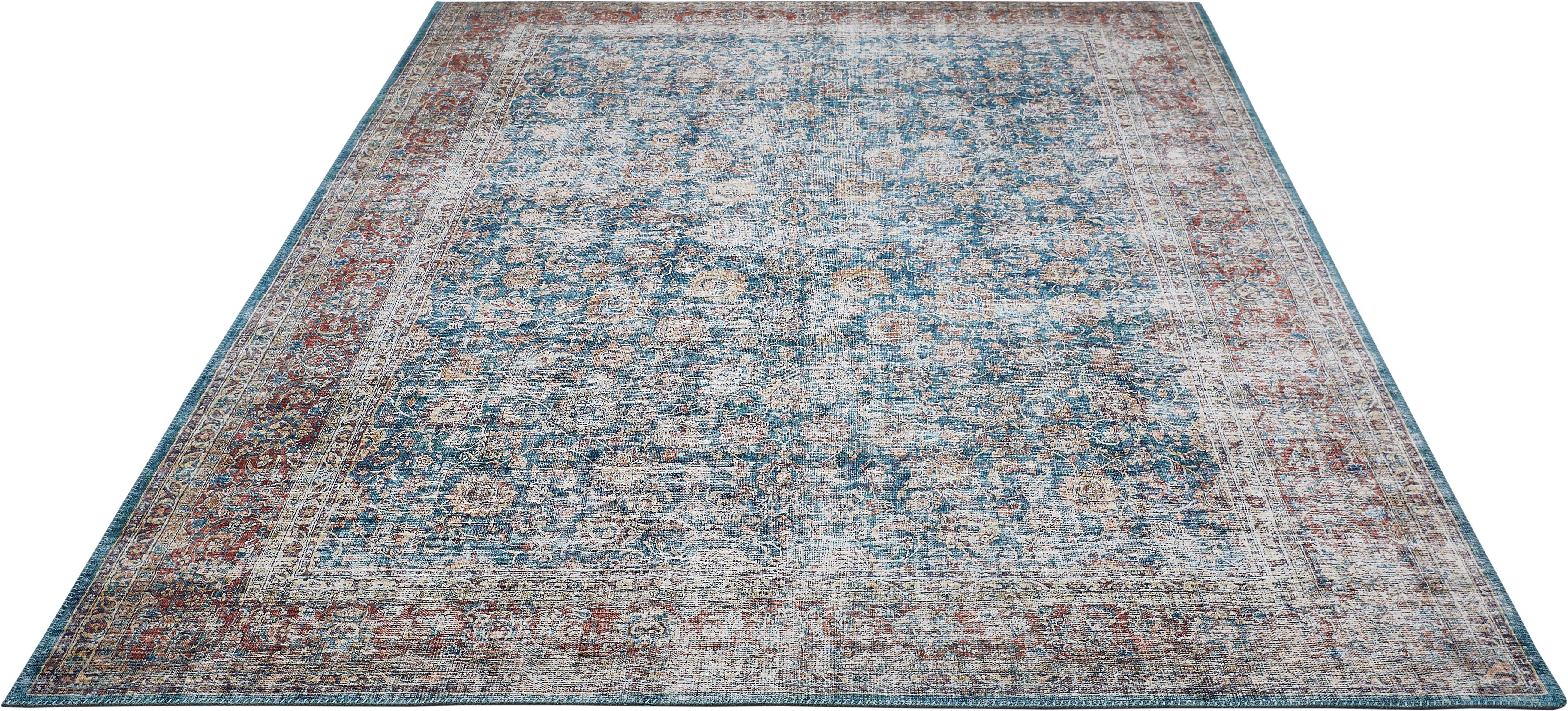 Barbara Becker Teppich Loft 3, rechteckig, Höhe: 7 mm, Kurzflor, Orient-Optik, Vintage Design, waschbar