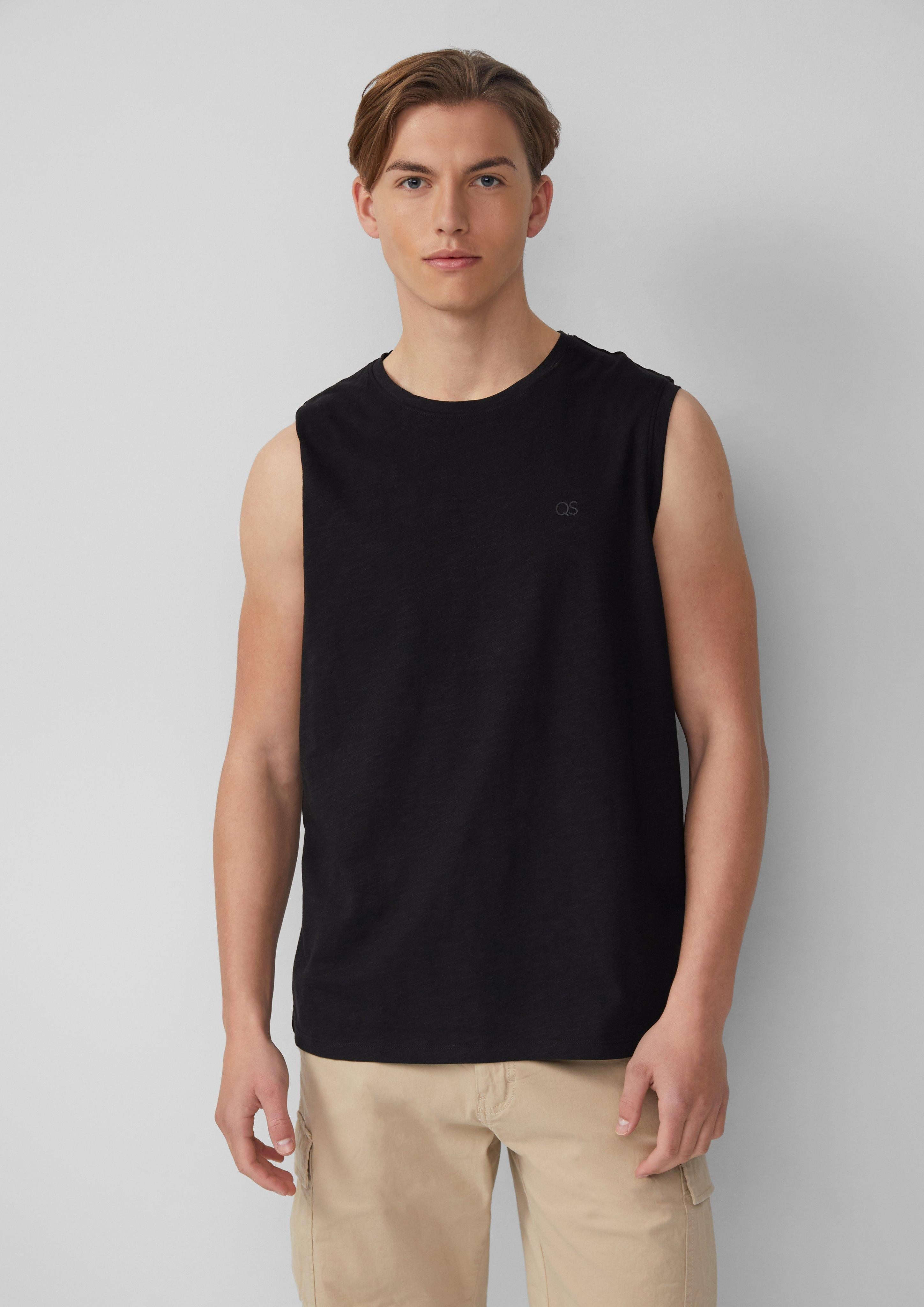 QS Shirttop Tanktop mit Flammgarnstruktur und günstig online kaufen