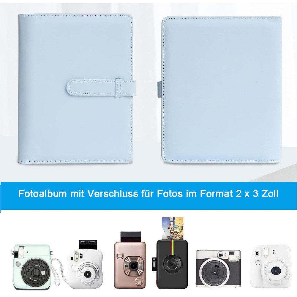 TUWENA Fotoalbum Fotoalbum mit 256 Taschen für Fujifilm Instax Film Polaroid Fotos