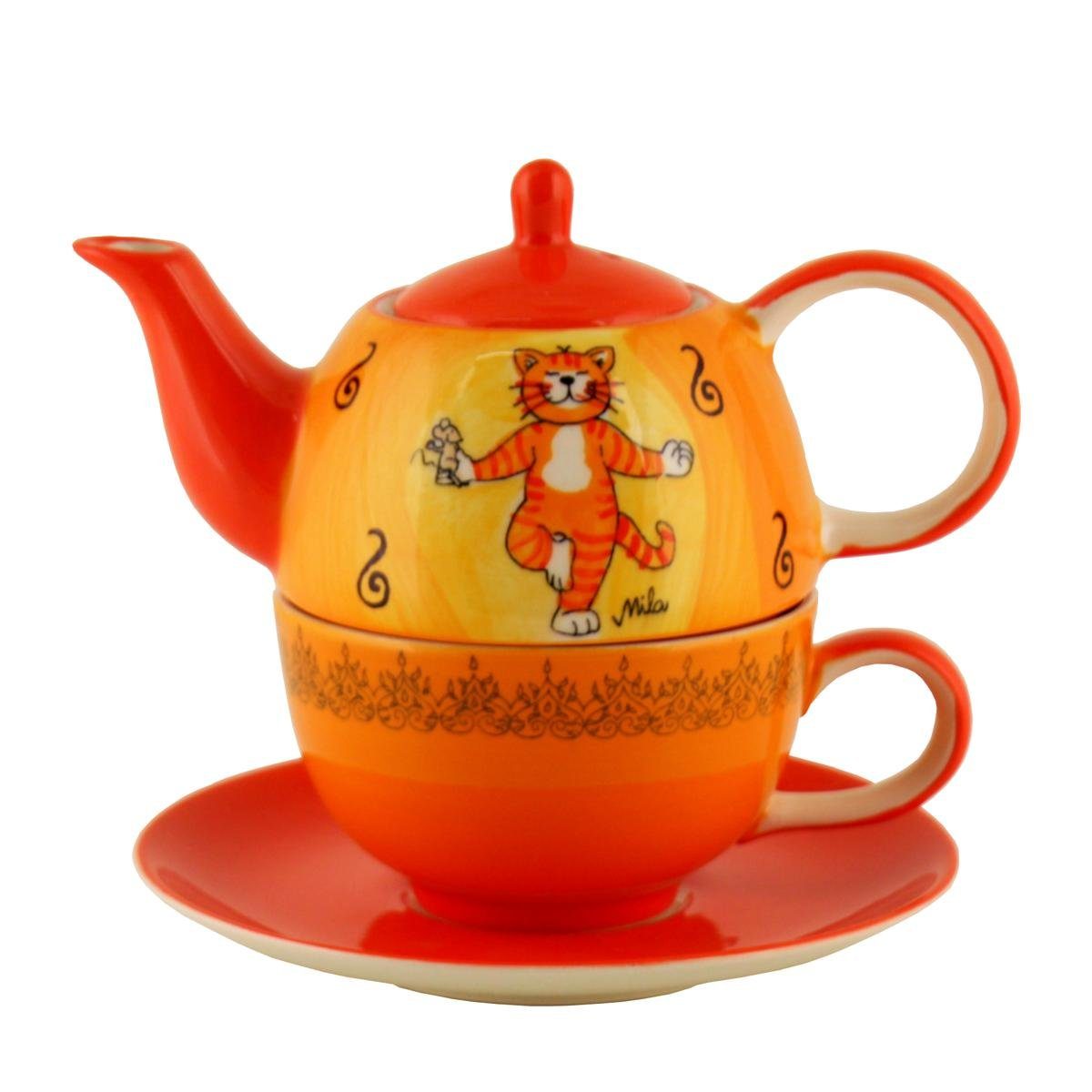 Mila Teekanne Mila Keramik Tee-Set Tea for One Oommh Morgengruß, 0.4 l, (Set)