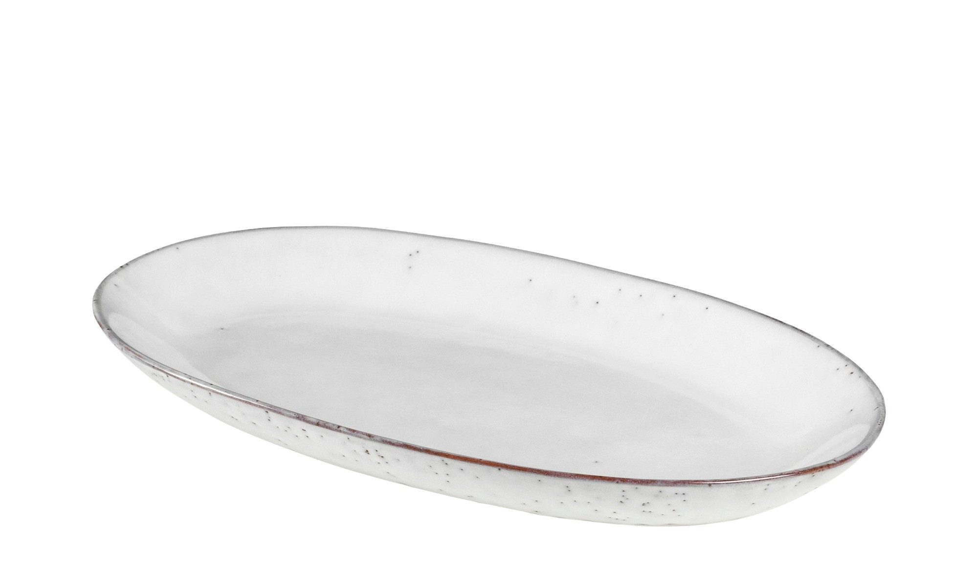 Broste Copenhagen Servierplatte Broste Copenhagen Nordic Sand Platte oval Sand, Steingut