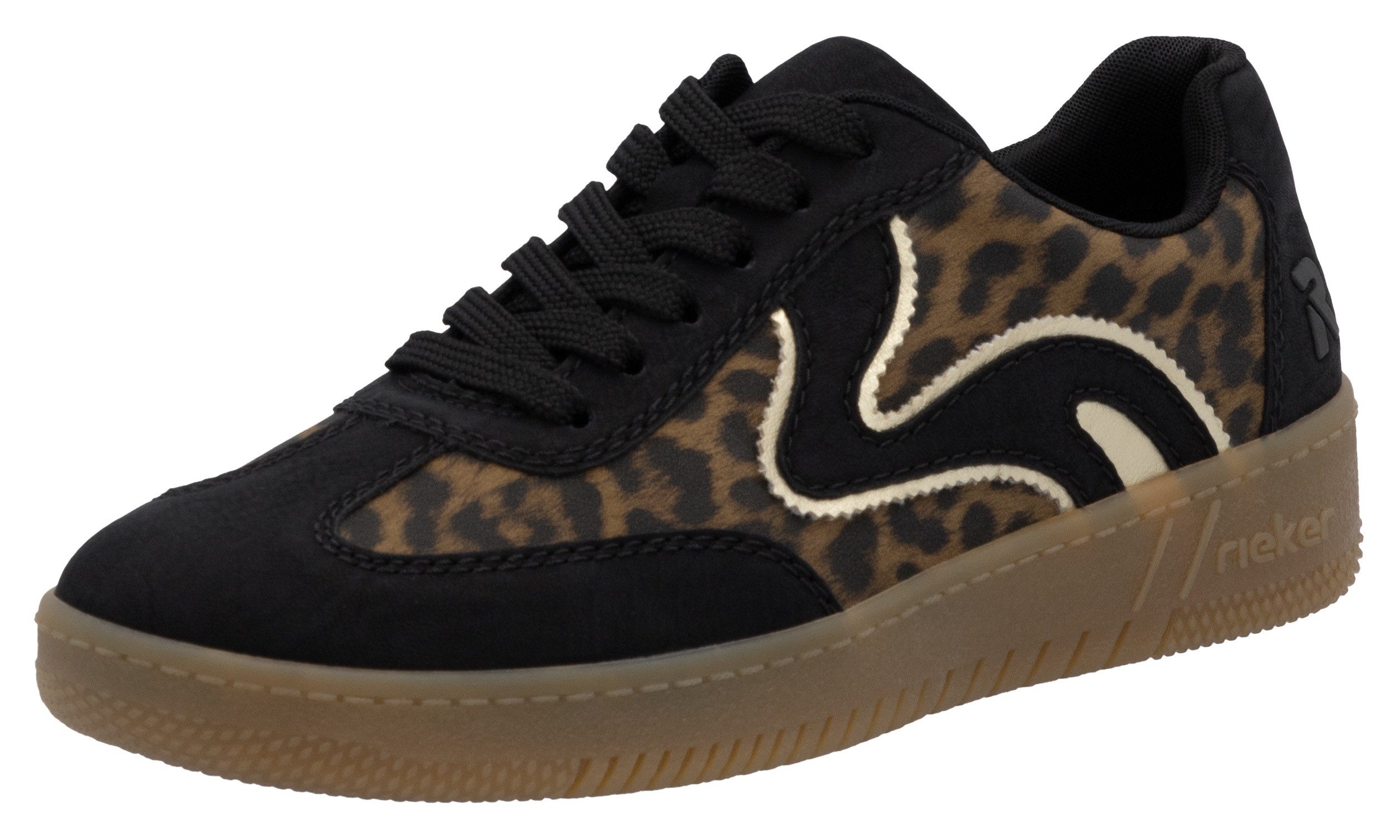 RIEKER Sport Plateausneaker, Freizeitschuh, Halbschuh, Schnürschuh in veganer Verarbeitung