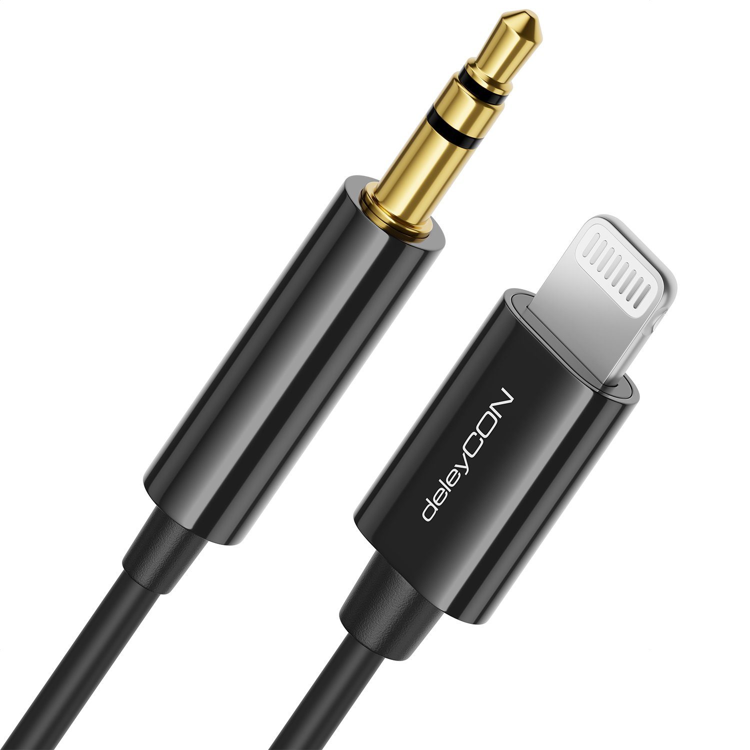 deleyCON deleyCON 2m Lightning 8 Pin zu 3,5mm Klinke Audiokabel MFi für  iPhone Smartphone-Kabel