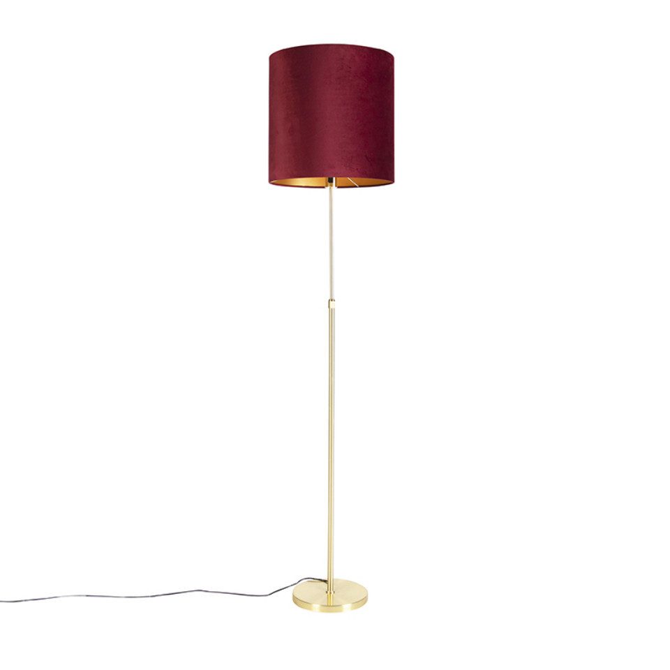Qazqa Stehlampe Parte fl, ohne Leuchtmittel, Warmweiß, QAZQA Stehlampe, e27, Rot, Stahl, classic-antique