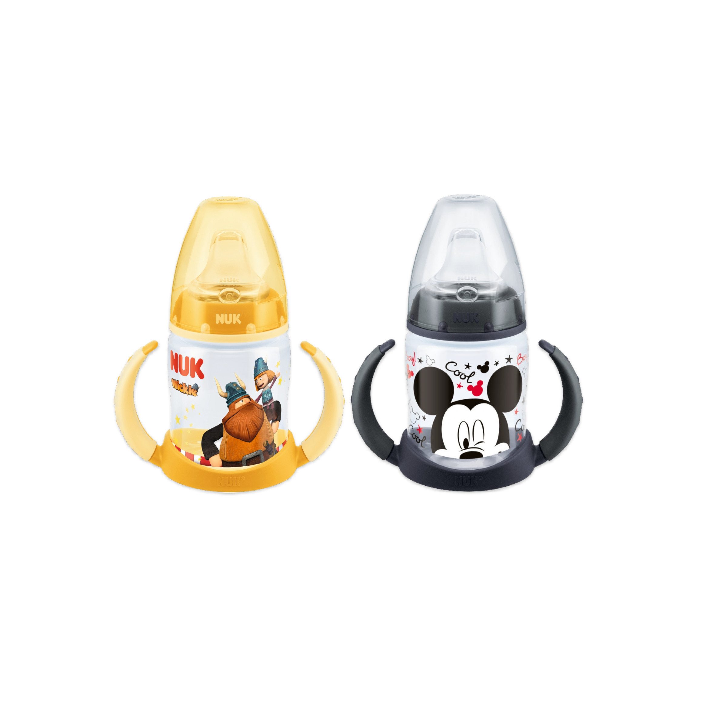 Trinklernbecher NUK First Choice Trinklernflaschen-Set Wickie + Mickey Mouse