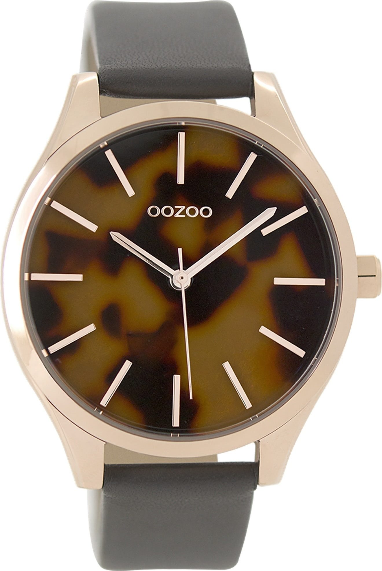 Quarzuhr Oozoo Damen Armbanduhr grau Analog matt