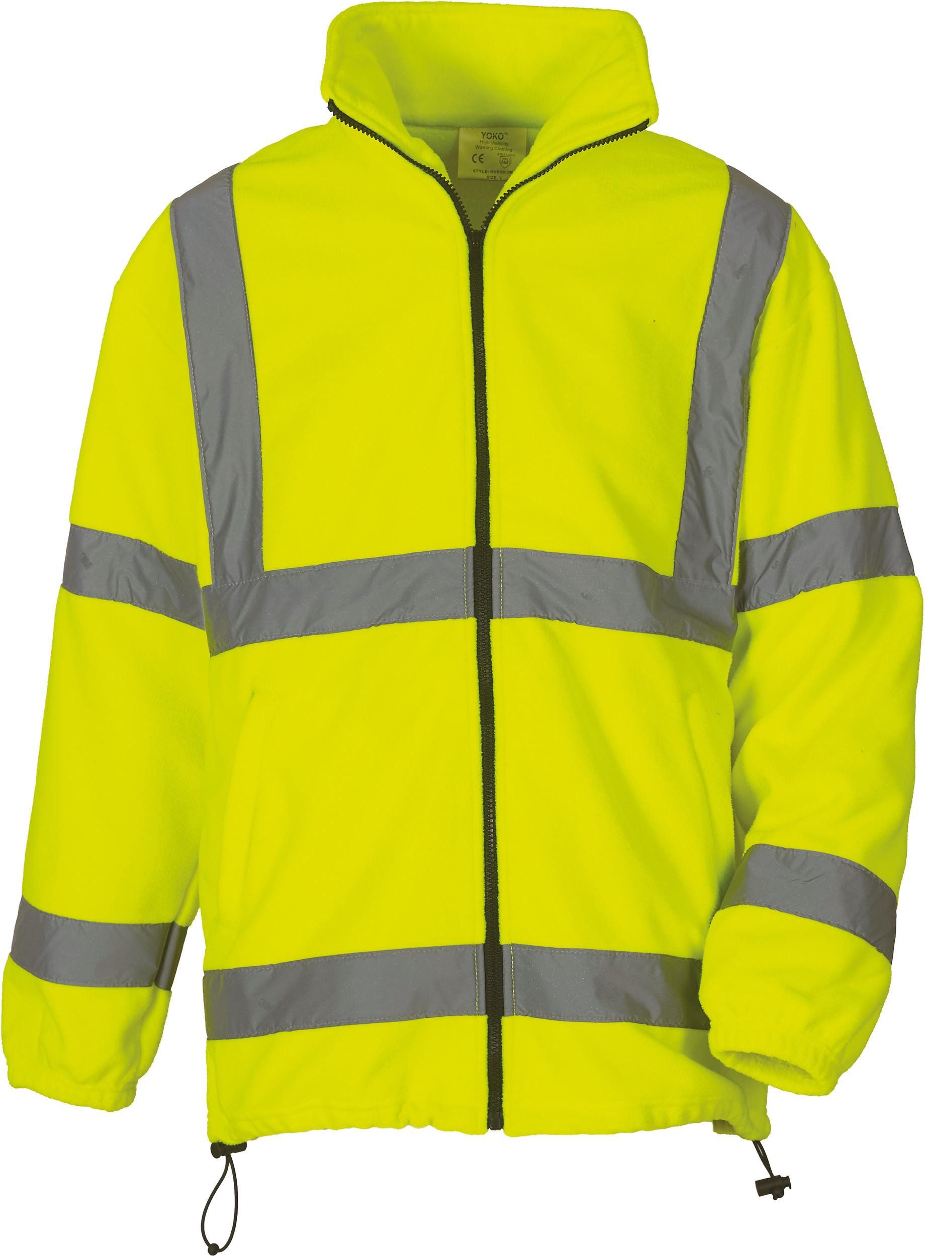 Arbeitsjacke Robuste Fleecejacke in Warnfarbe