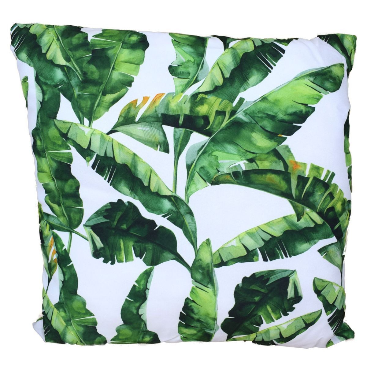 VIVA Home Dekokissen Zierkissen in weiß mit grünem Blattmotiv 40x40cm Dekokissen Kissen. € 8,95