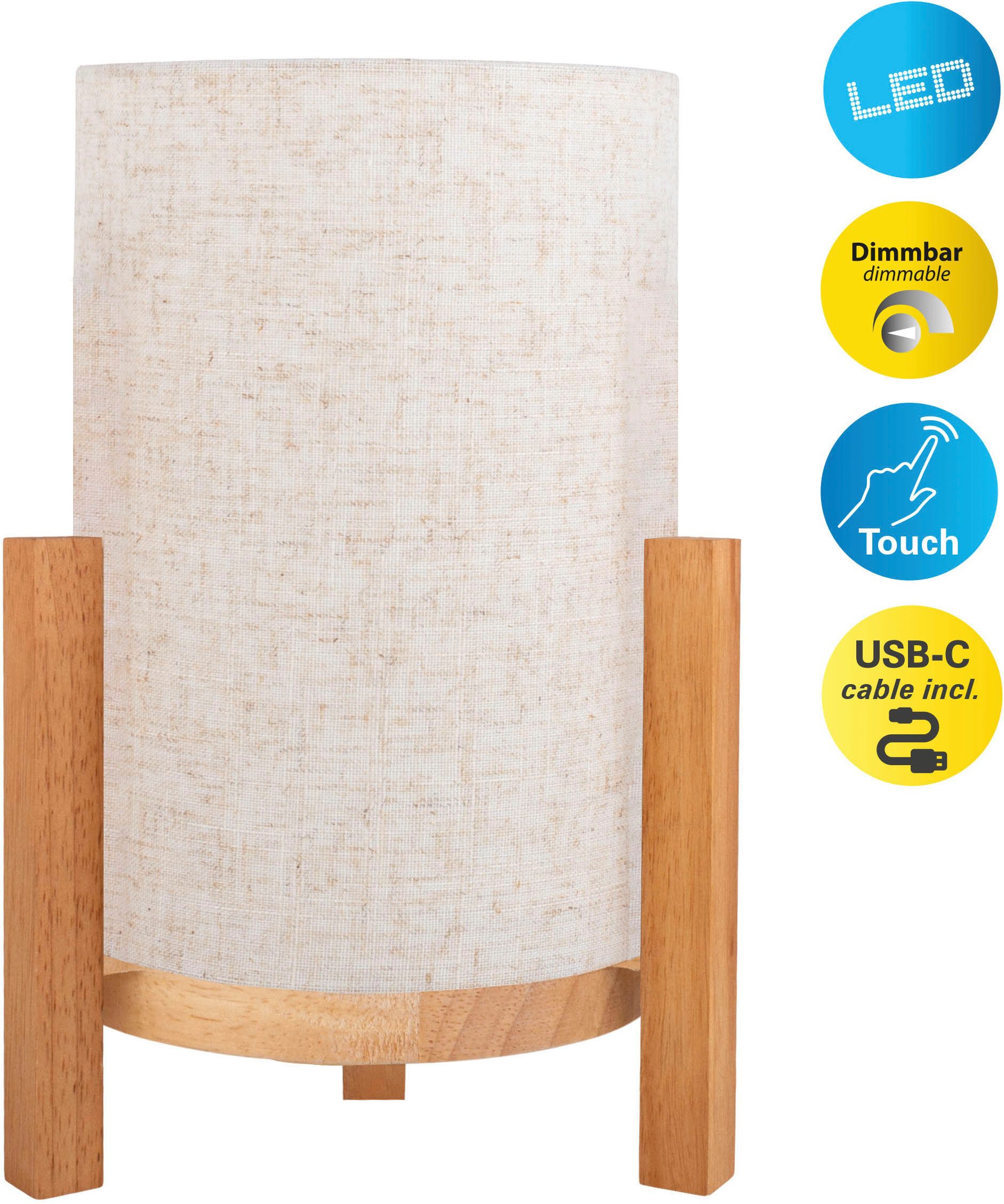 näve LED Tischleuchte Madita, Ein-/Ausschalter, LED wechselbar, Warmweiß, A günstig online kaufen