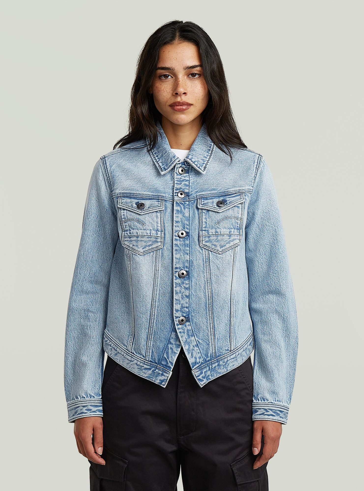 G-STAR Jeansjacke Pitched Hem Slim Jacke