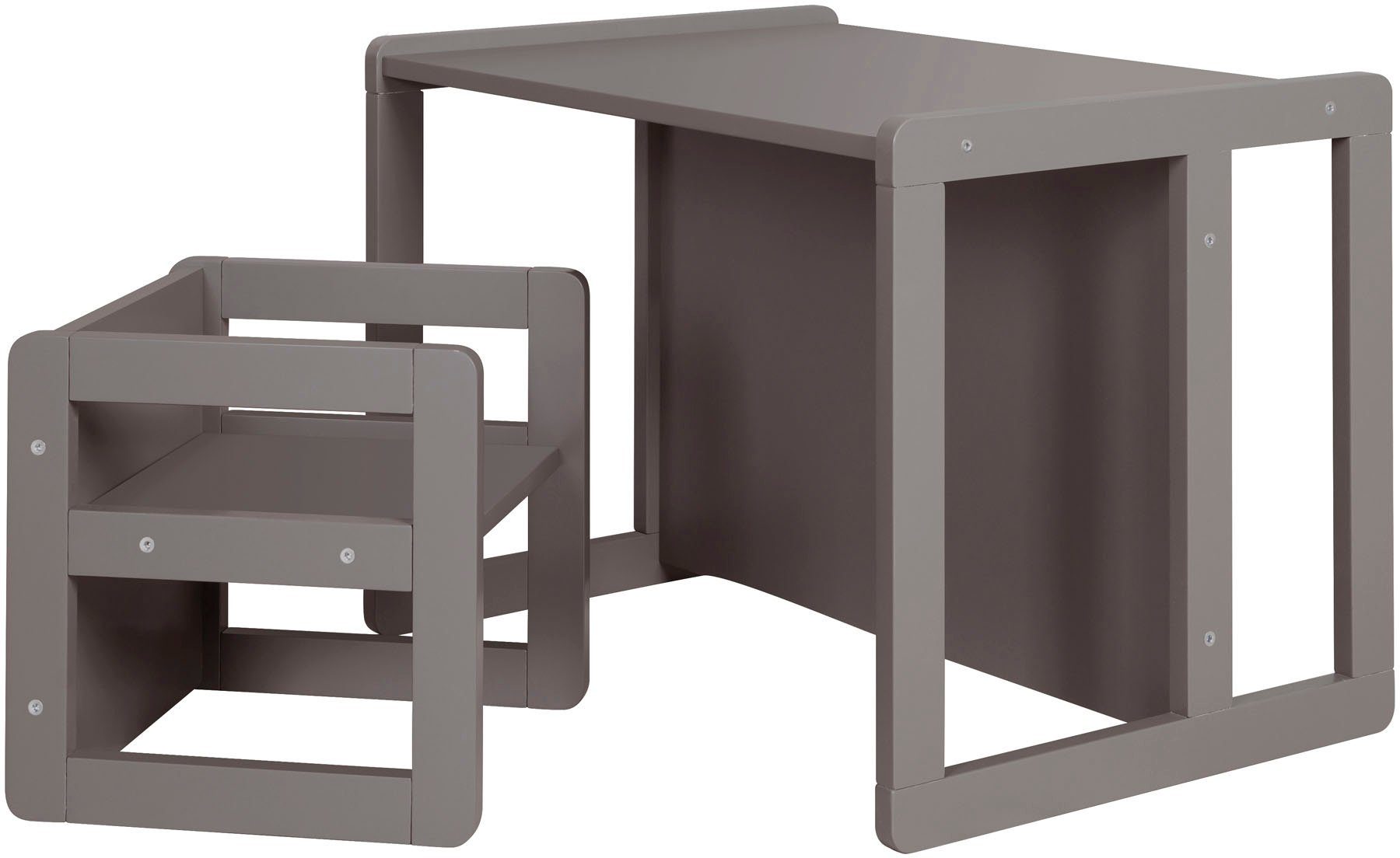 roba® Kindersitzgruppe 3in1, anthrazit, als Wendehocker mit 3 verschiedenen Höhen verwendbar