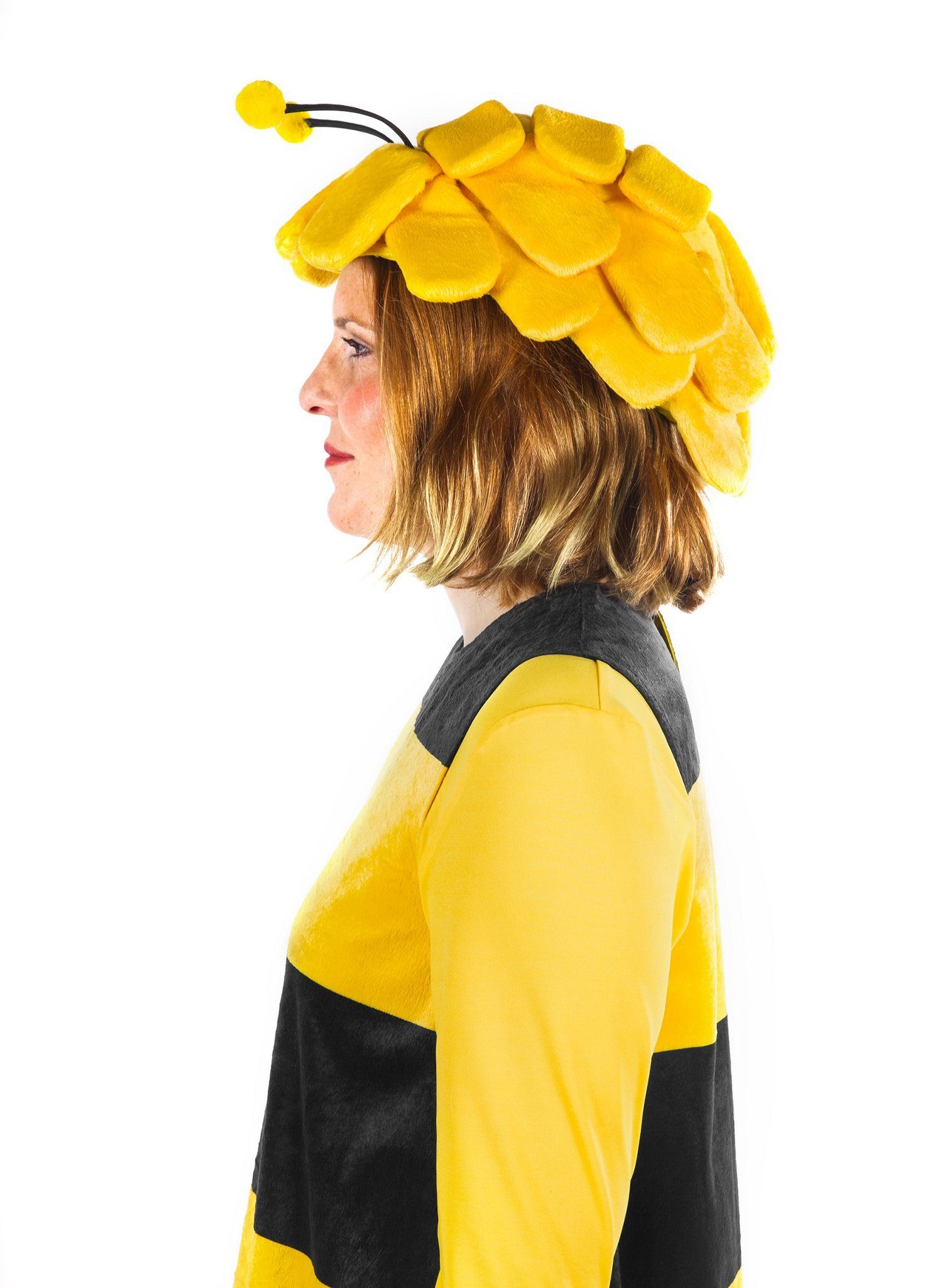 Maskworld Kostüm Biene Maja Kopfbedeckung Fasching Karnevalskostüm, Für große Bienen mit Köpfchen - original lizenziert!