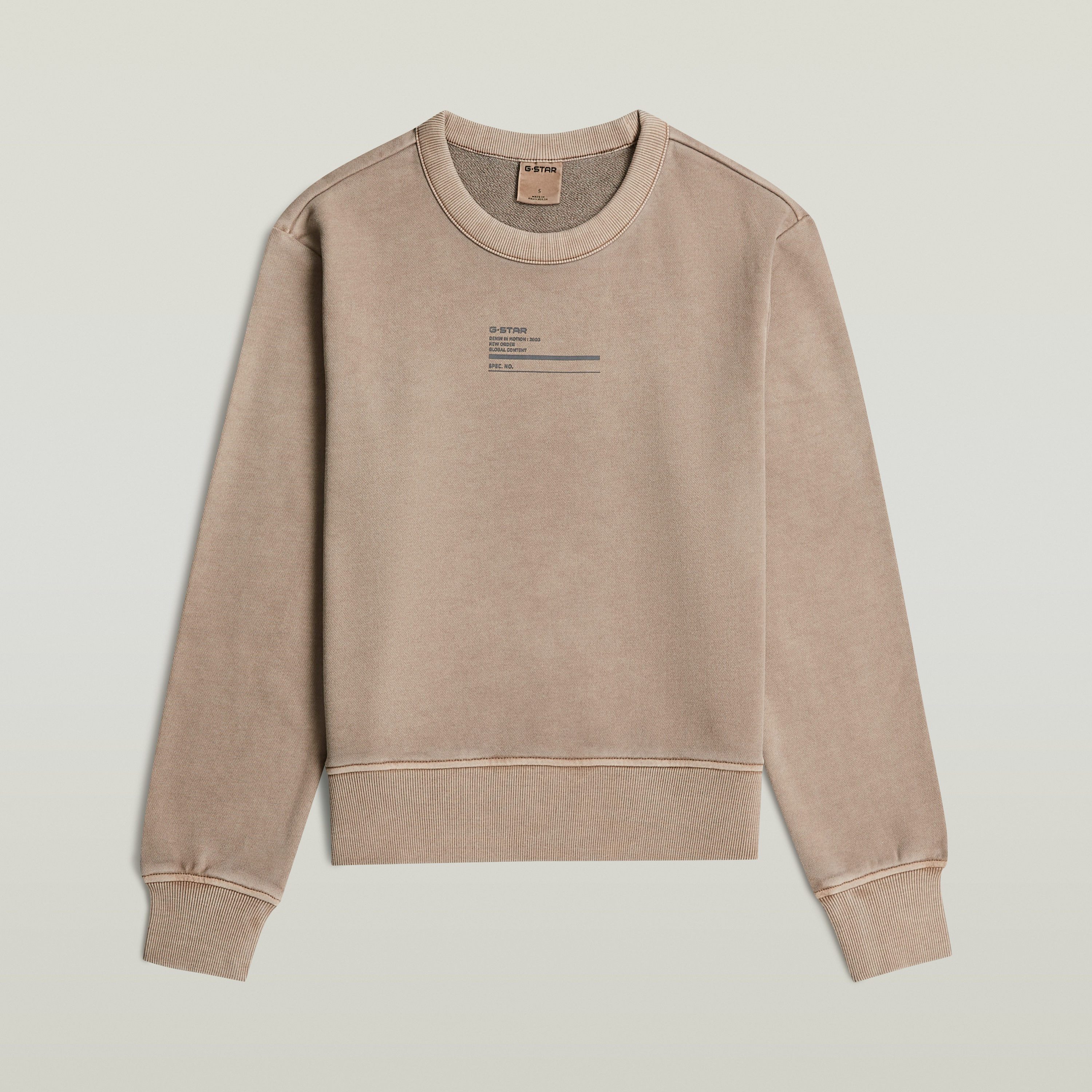 G-STAR Sweater Regular Graphic Wmn mit dezentem Print, Baumwollqualität