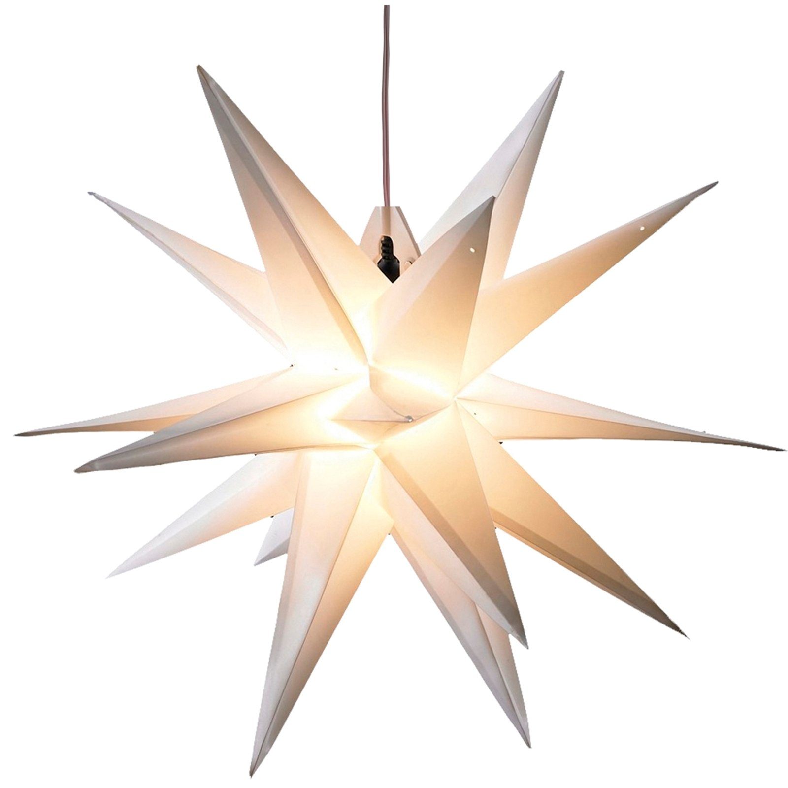 HGD Holz-Glas-Design LED Stern Weihnachtsstern Ø 100 cm Weiß
