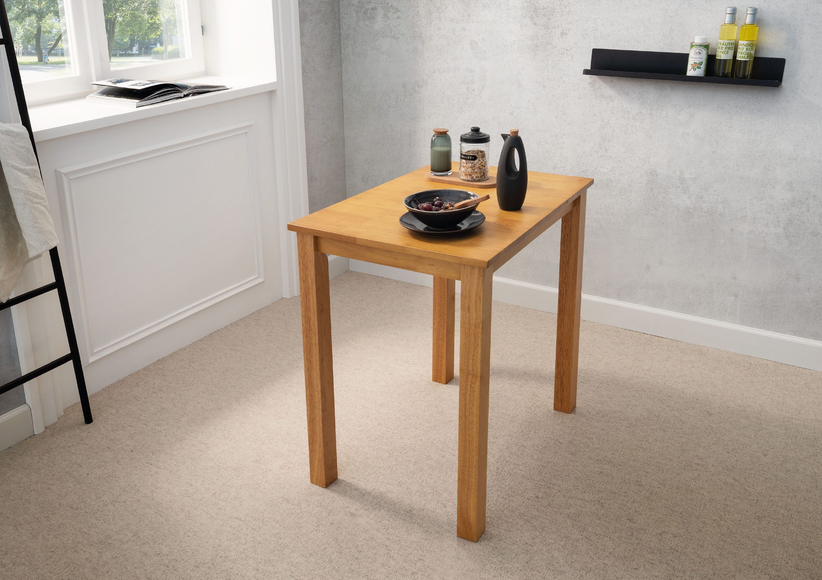 Woodroom Esstisch Kota (Hevea Massivholz, lackiert), Esszimmer Tisch massiv günstig online kaufen