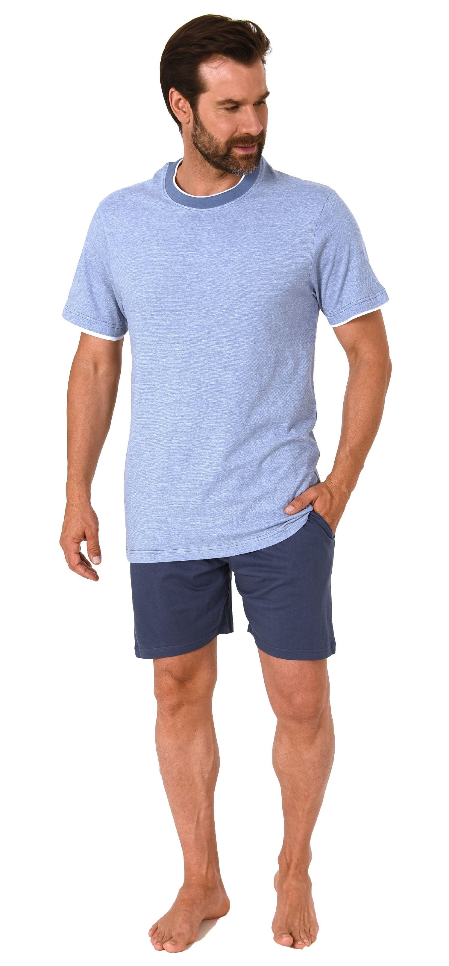 Normann Pyjama Herren kurzarm Schlafanzug Shorty günstig online kaufen