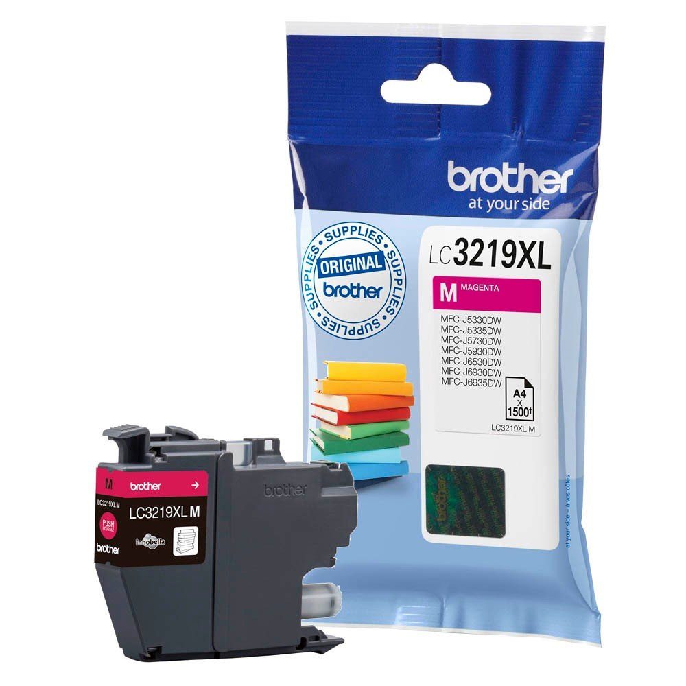 Brother 1 Tintenpatrone LC-3219XL ca. 1.500 Seiten - magenta Tintenpatrone (1 Farbe (LC-3219XLM), 1-tlg)