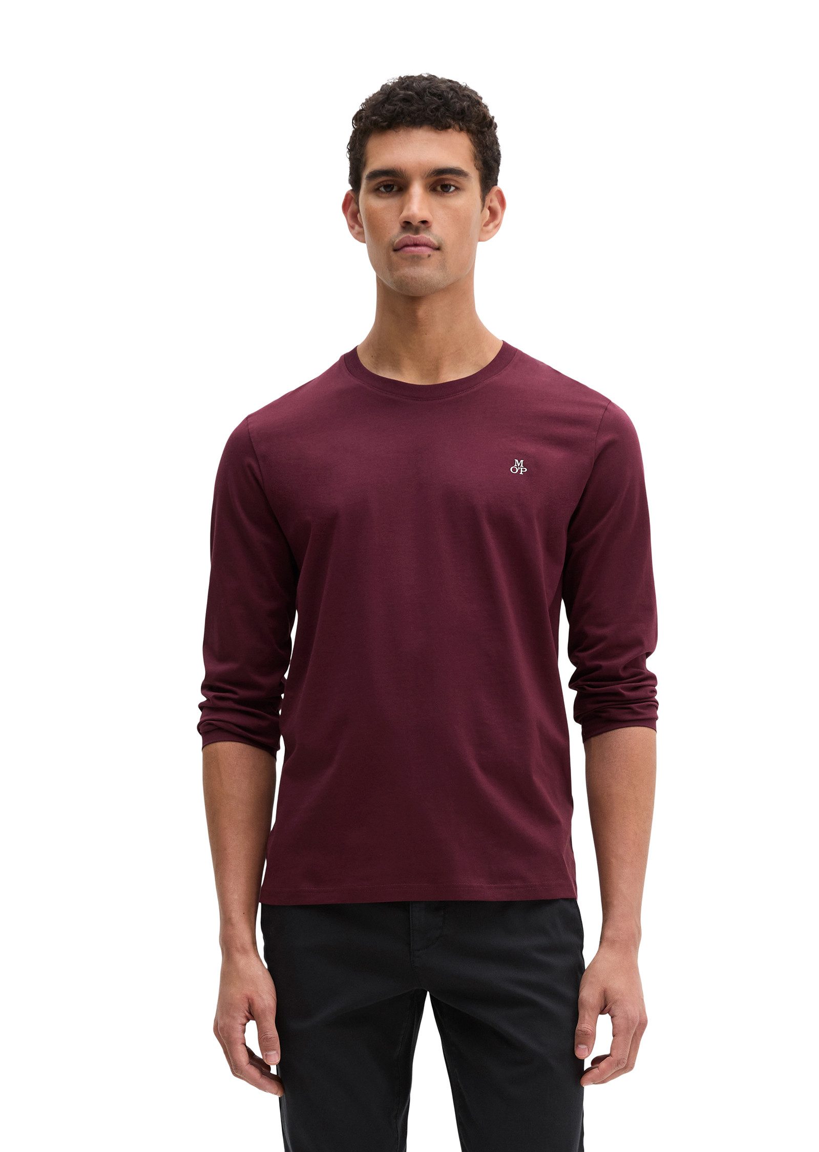 Marc O'Polo Longsleeve (2-tlg) shaped aus Bio-Baumwolle