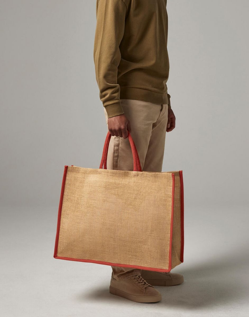 Westford Mill Einkaufsshopper Natural Starched Jute Market Shopper Einkaufstasche