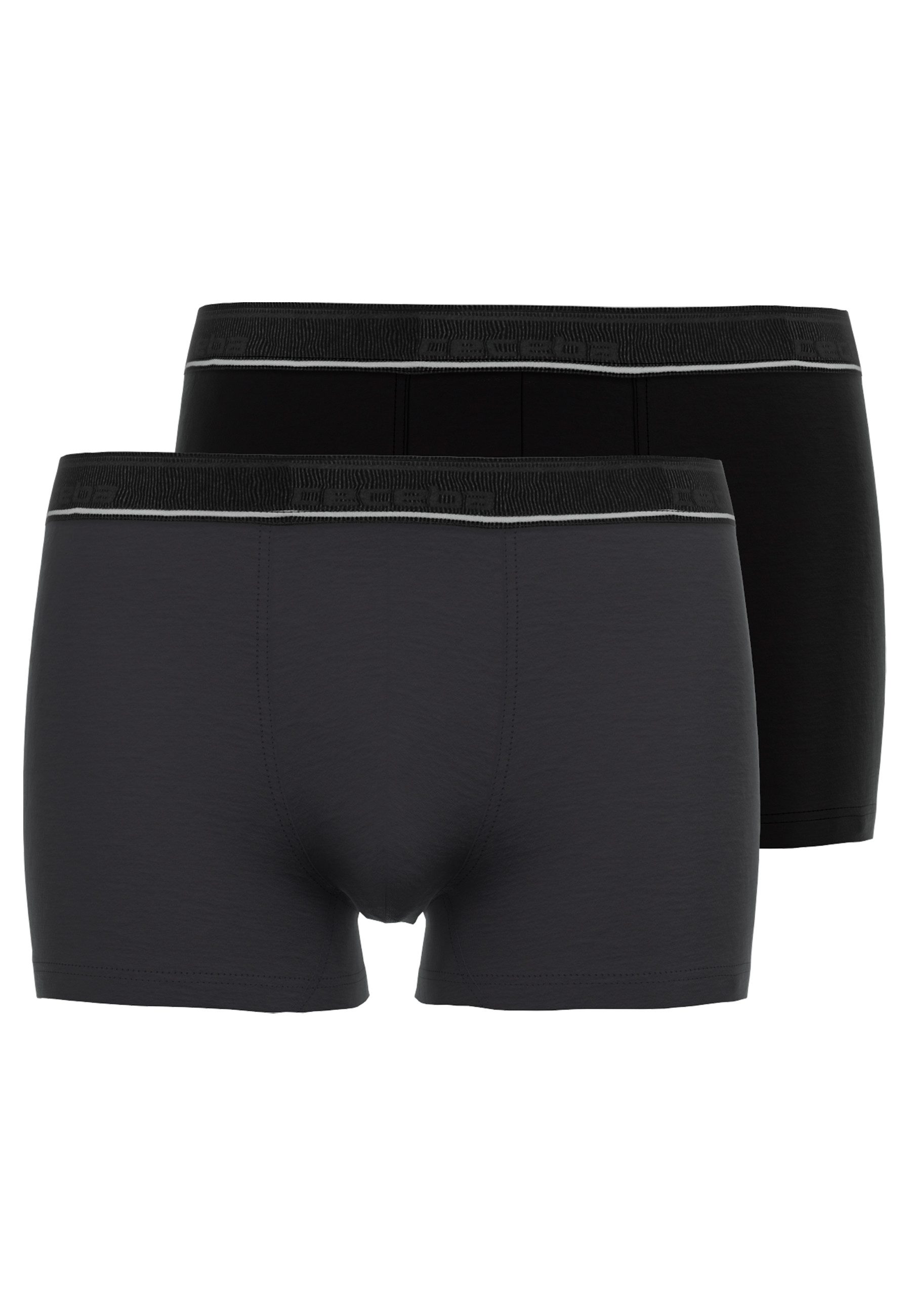 Boxershorts CECEBA Herren Pants grau uni 2er Pack