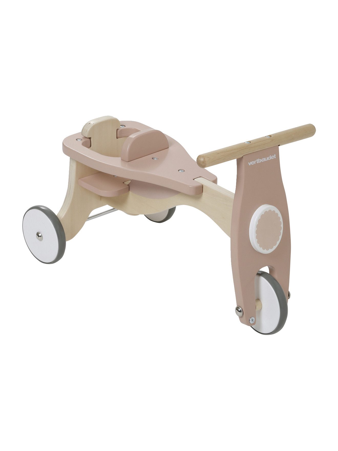 vertbaudet Lauflernwagen Kinder Dreirad mit Puppensitz, Holz FSC®