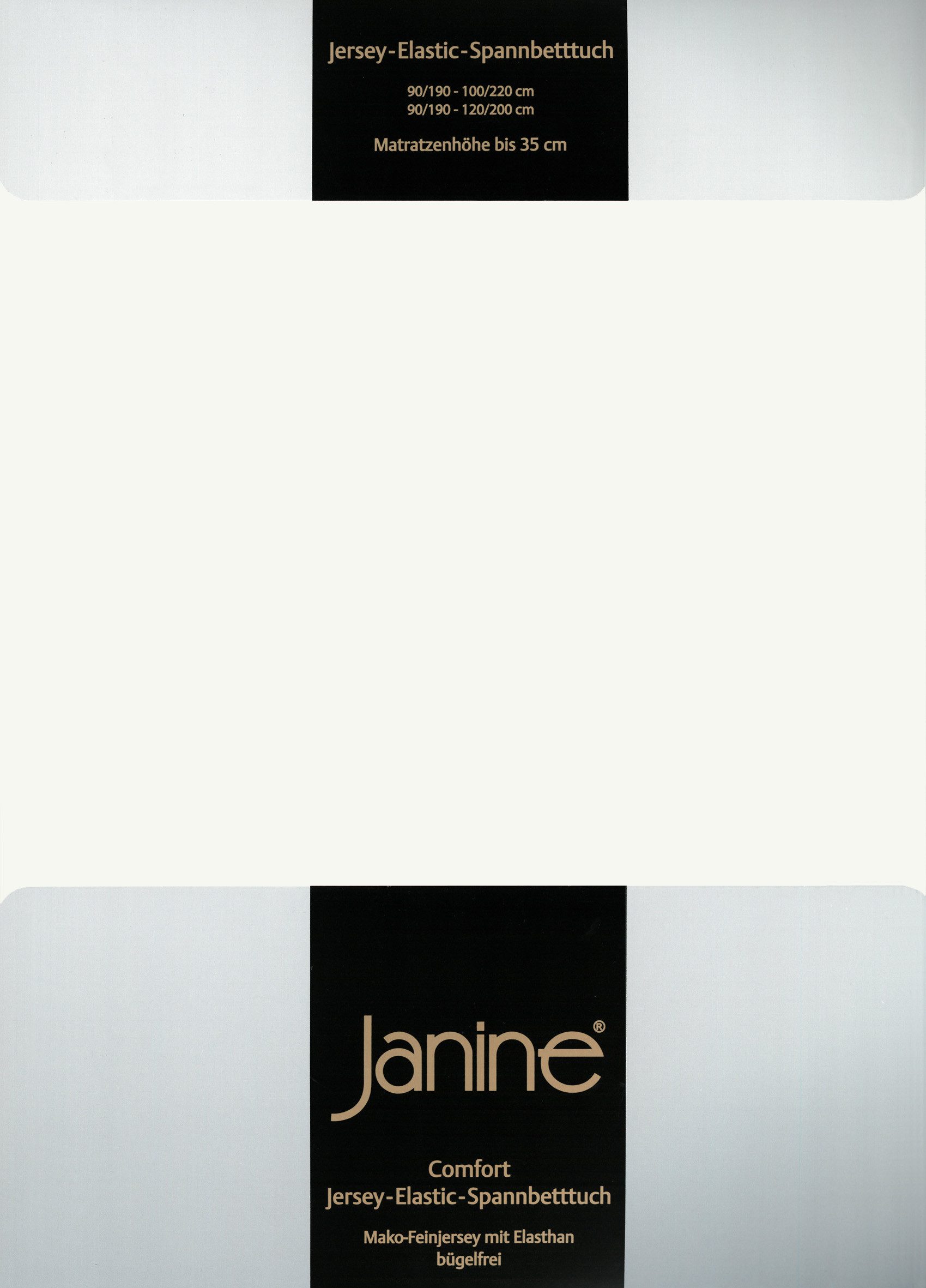 Janine Spannbettlaken ELASTIC 5002 Jersey Bettlaken mit Elasthan, 190 g/m², Jersey-Elasthan, Gummizug: rundum, (1 Stück), für Matratzen bis 35 cm Höhe, 95% Baum – Bild 4 von 5
