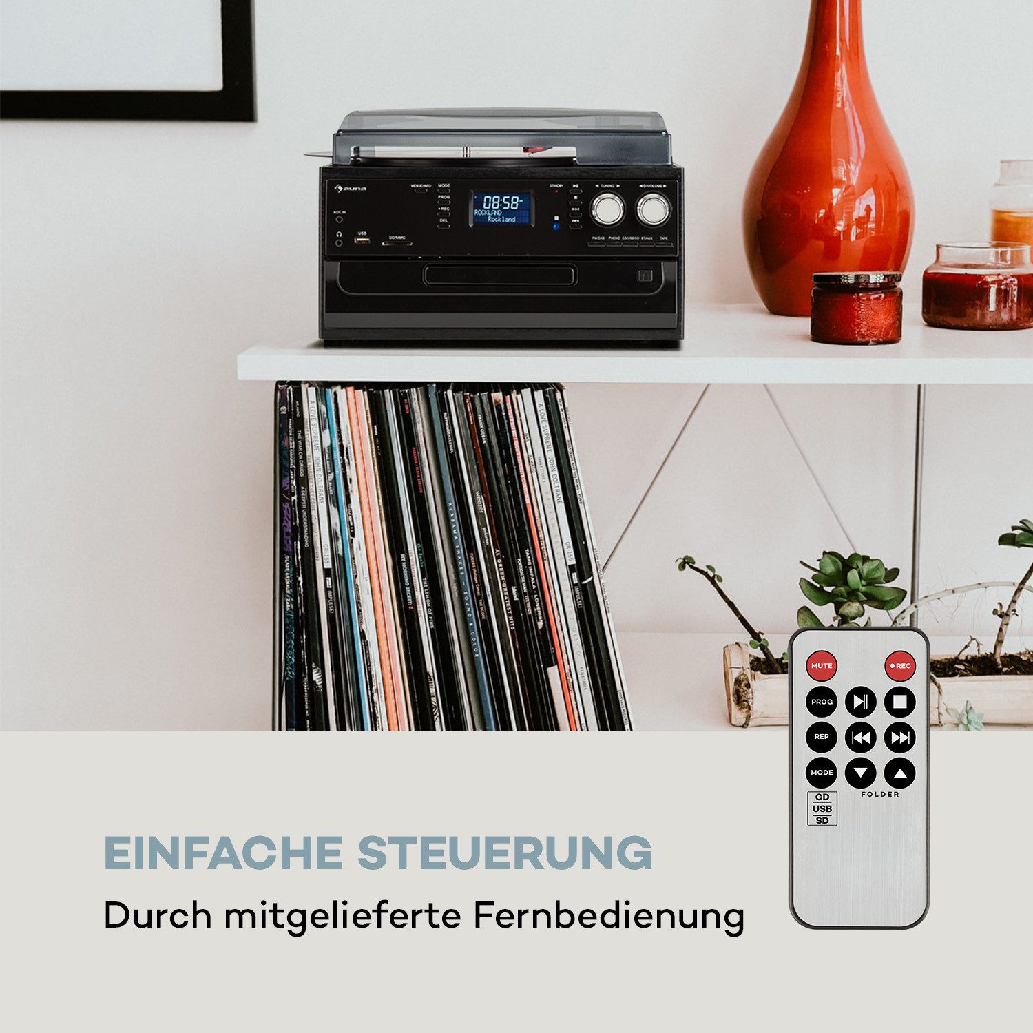 Auna Oakland Stereoanlage (FM und DAB+ Radiotuner)