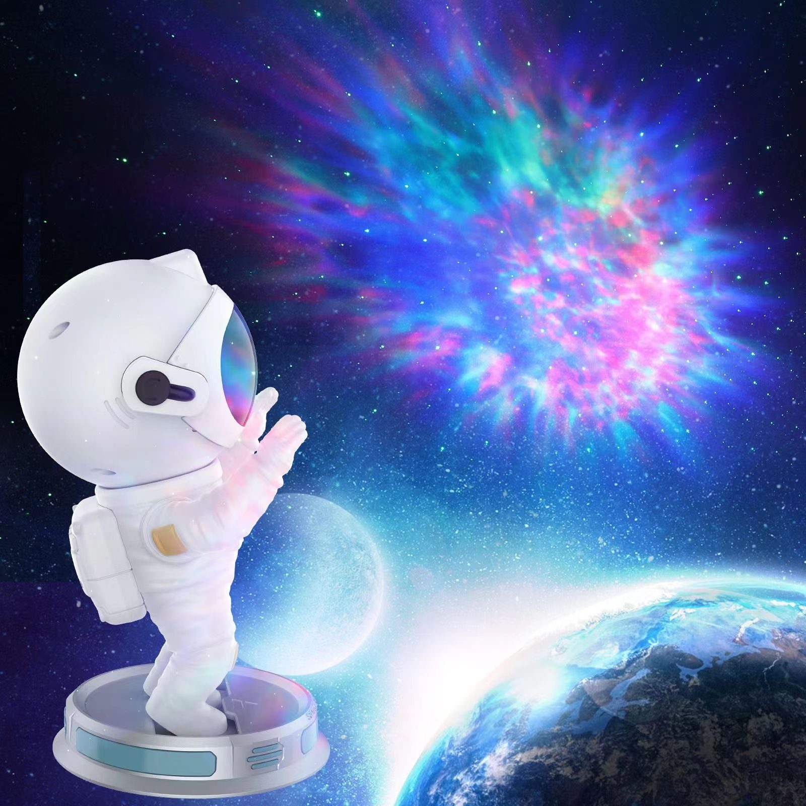 Nebula Sternenhimmel Nachtlicht, & Fernbedienung Galaxy, Sunicol Timer Lichtprojektor Mit Projektor, Stern Lampe Astronaut RGB Nachtlicht LED