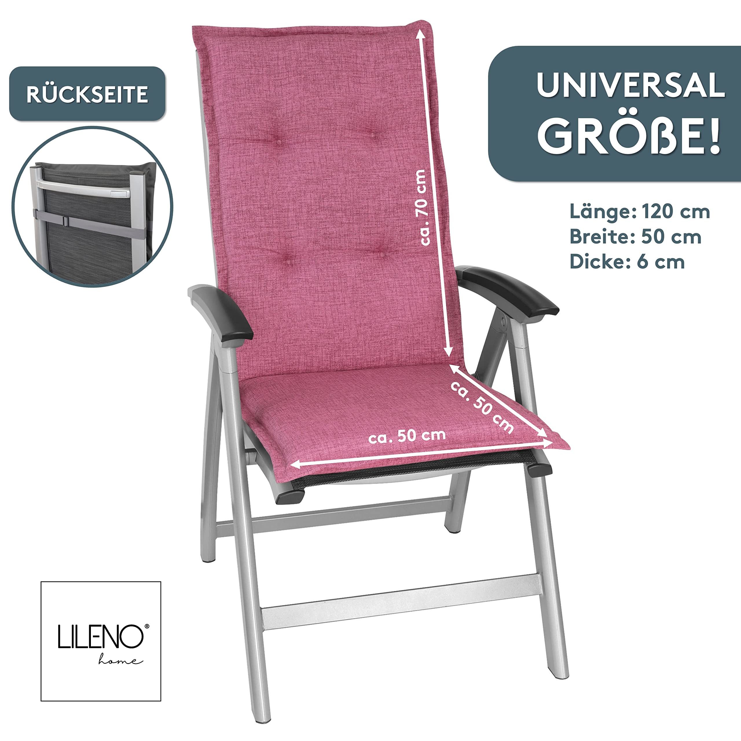 LILENO HOME Hochlehnerauflage Gartenstuhl Auflage, bequeme Sitzauflage für günstig online kaufen
