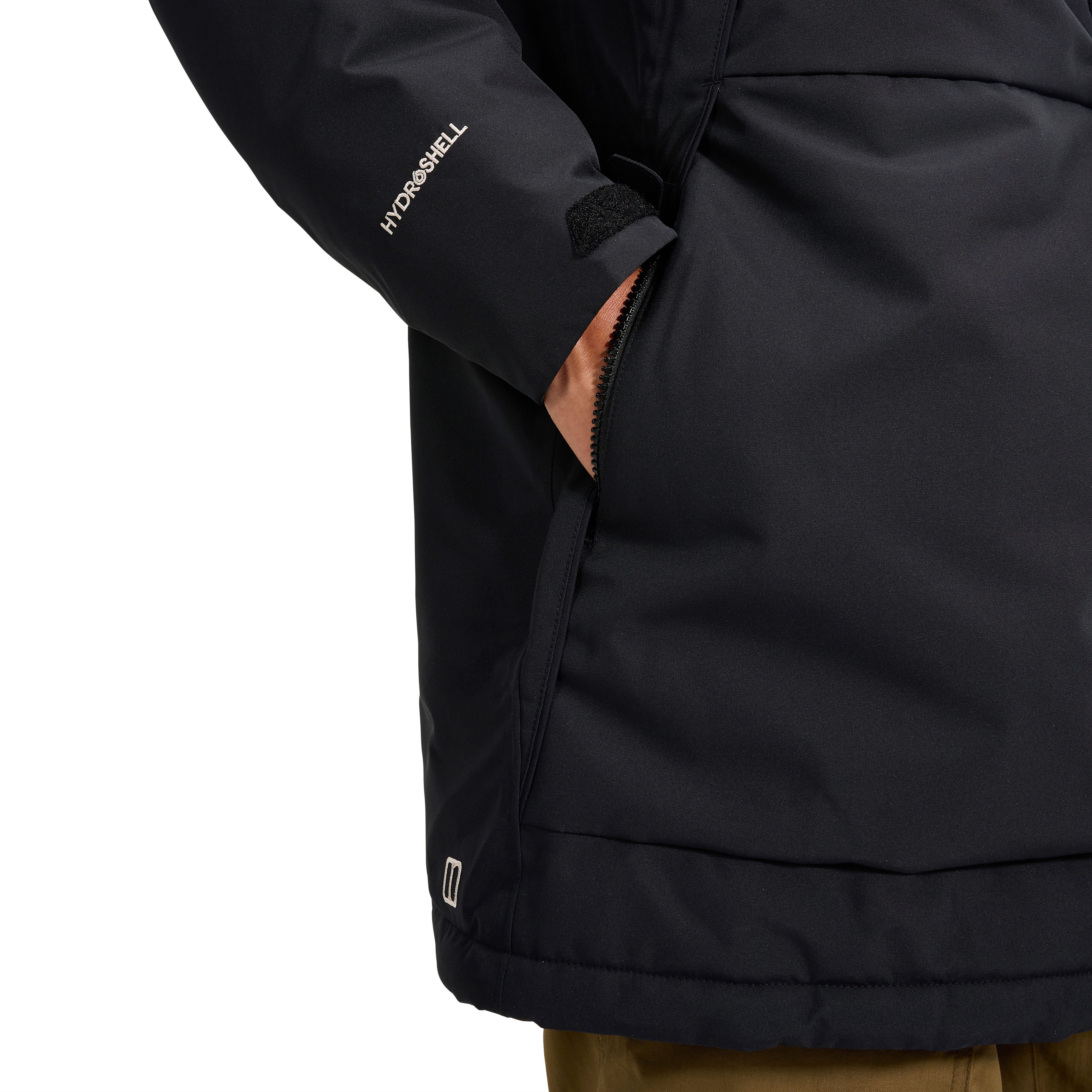 Berghaus Parka WANSBECK INSULATED PARKA mit geschichteter Kapuze, wasserdicht, atmungsaktiv, langer Schnitt