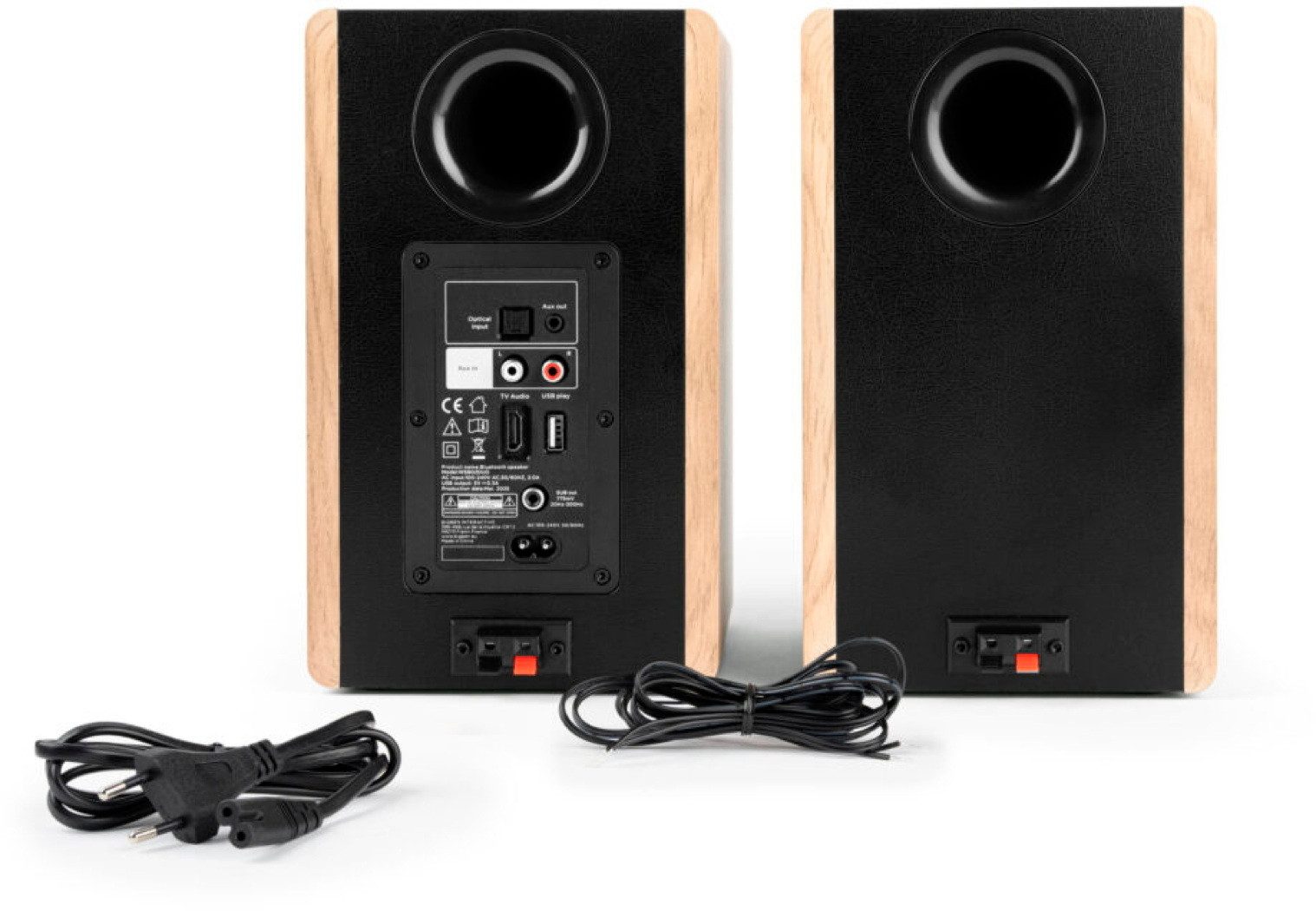 Thomson Bluetooth 2 Regallautsprecher Home WS902DUO Holz braun TH390018 Bluetooth-Lautsprecher
