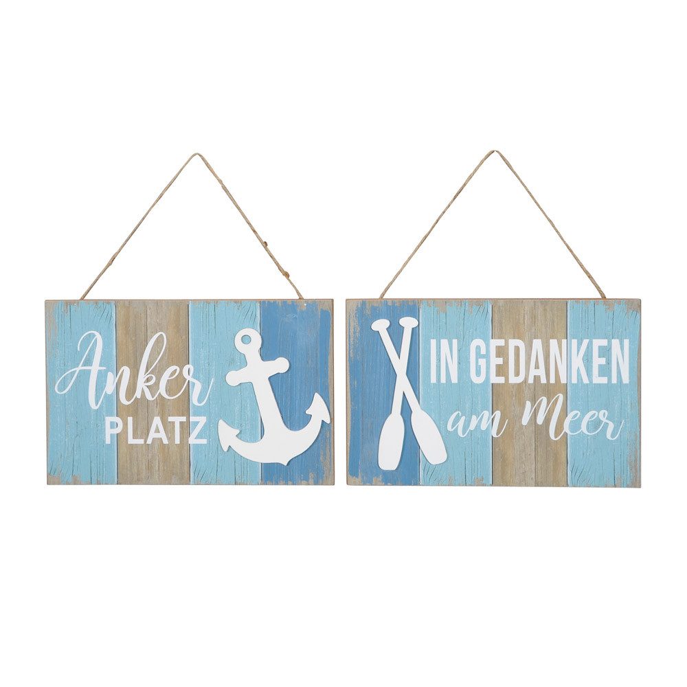Posiwio Deko-Schriftzug 2tlg. Hängeschild BEACH LOVER günstig online kaufen